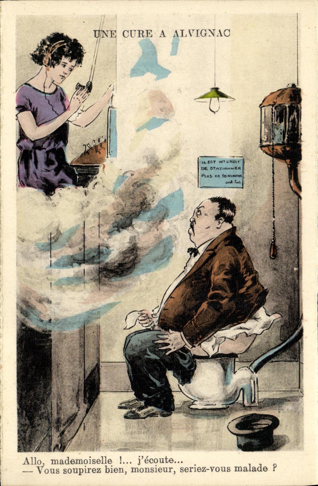 VINTAGE POSTCARD a Cure has Alvignac