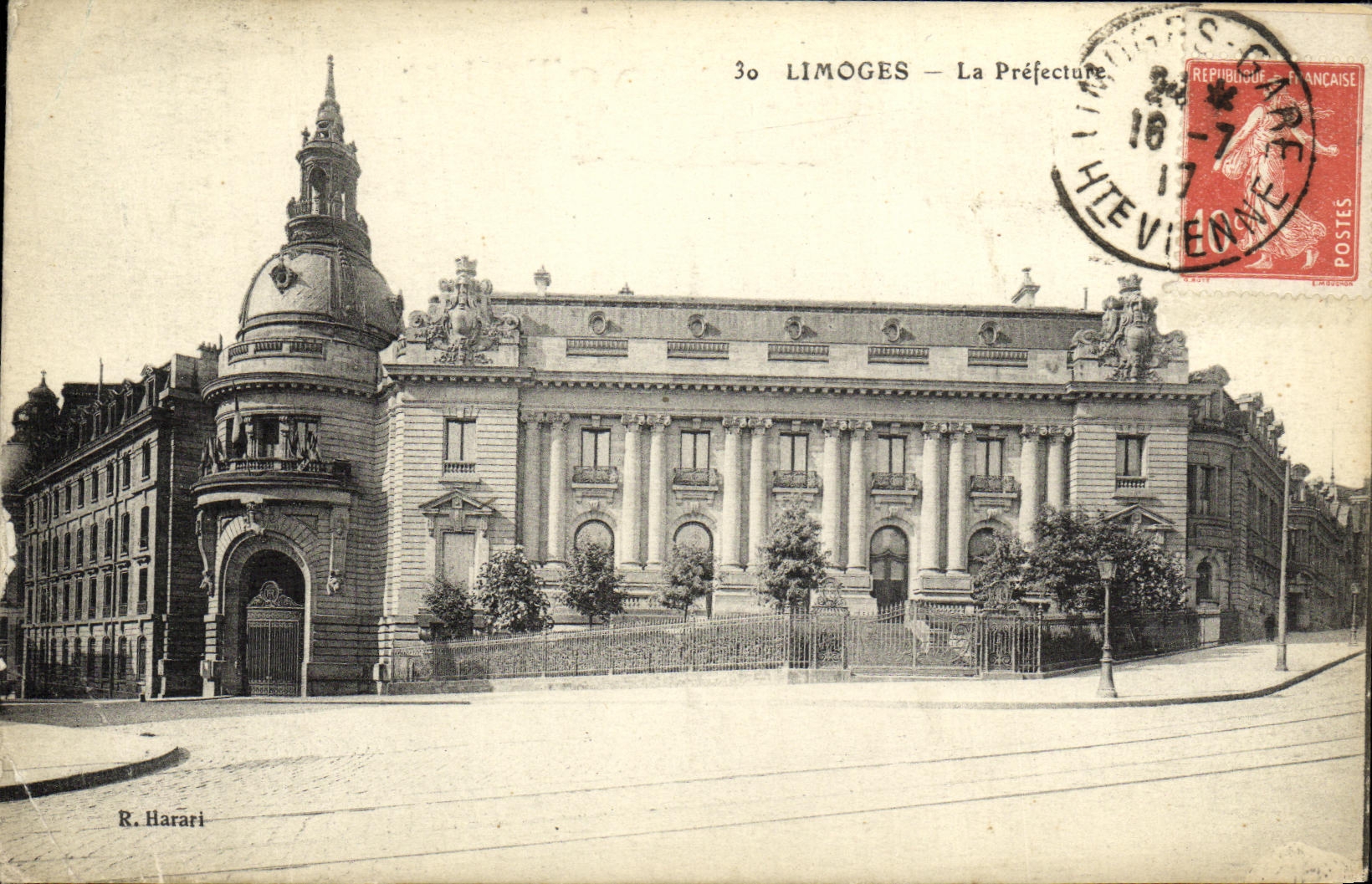 VINTAGE POSTCARD Limoges Prefecture