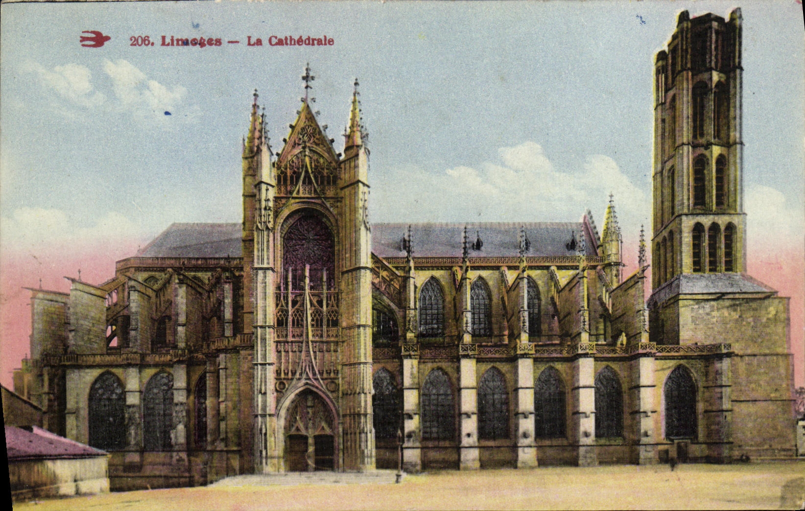 VINTAGE POSTCARD Limoges the Cathedral