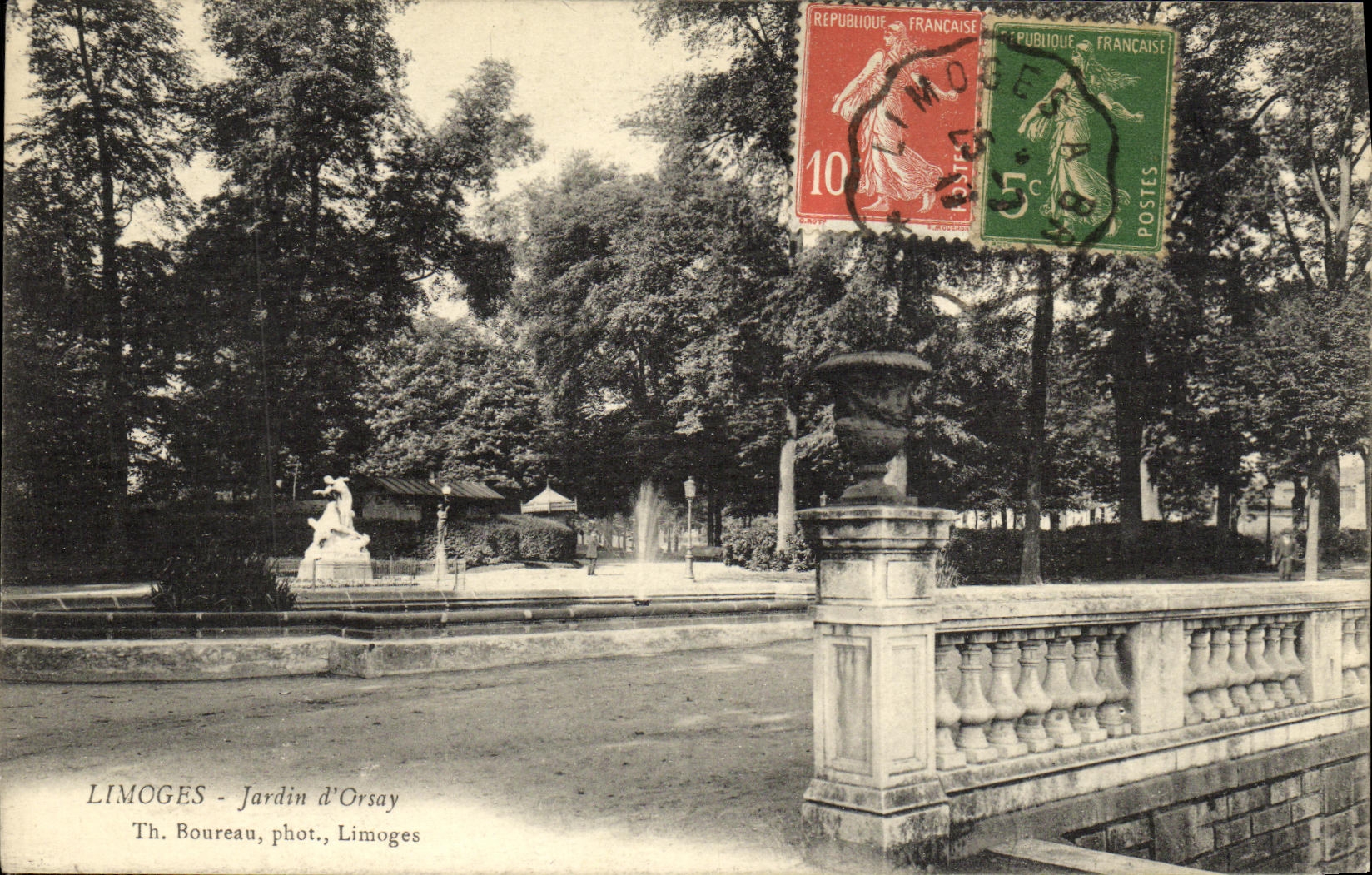 VINTAGE POSTCARD Limoges Garden D Crsay