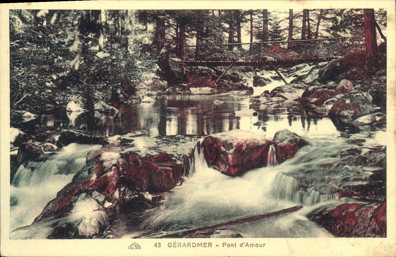 VINTAGE POSTCARD Gerardmer Bridge D Love