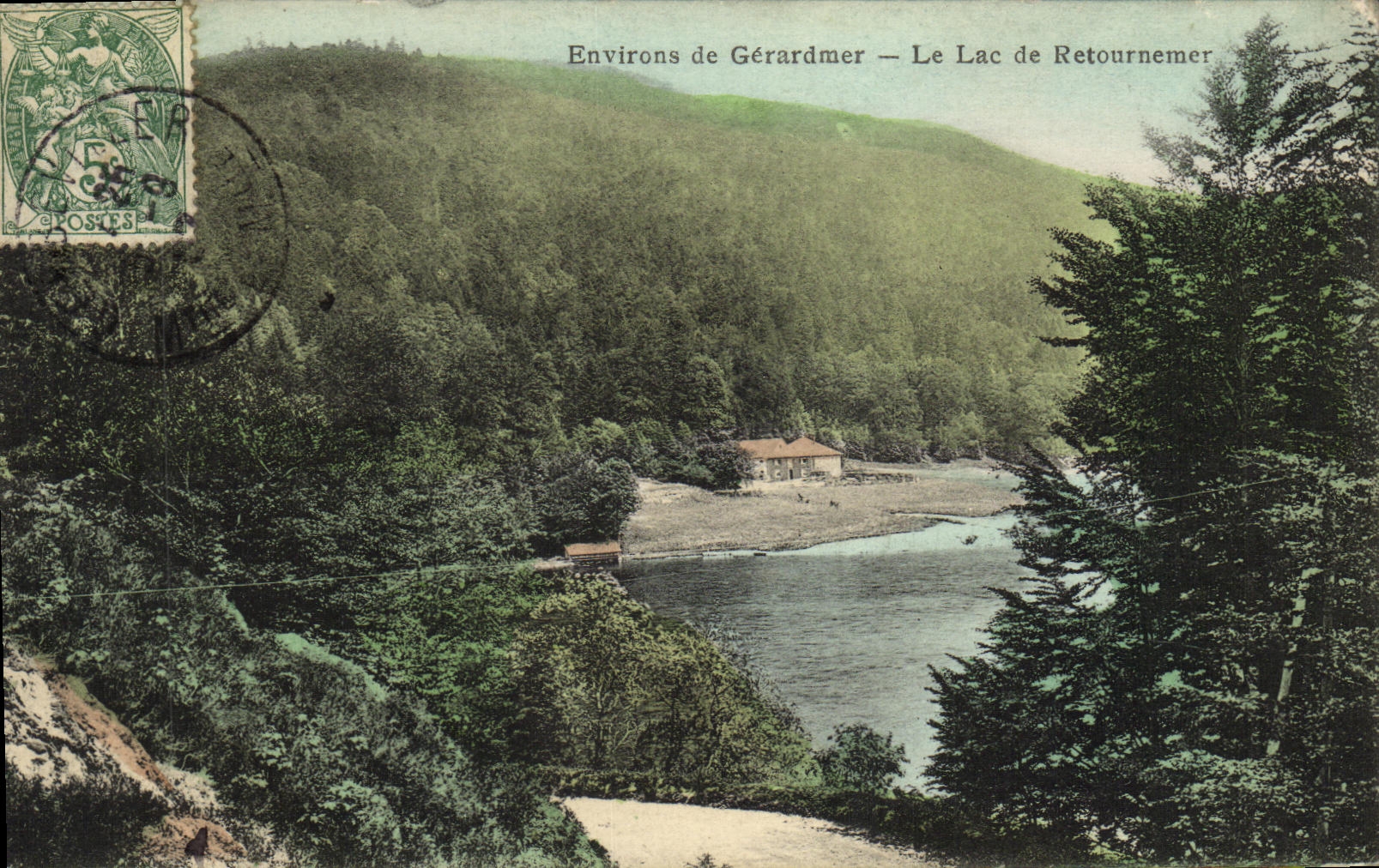 VINTAGE POSTCARD Gerardmer the Lake Retournemer