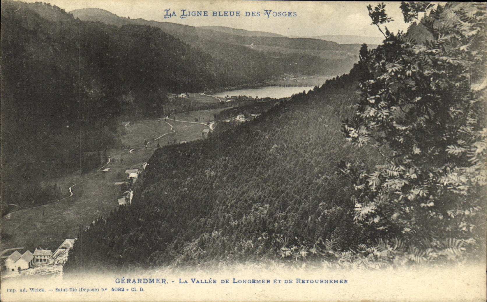 VINTAGE POSTCARD Gerardmer the Valley De Longemer And De Retournemer