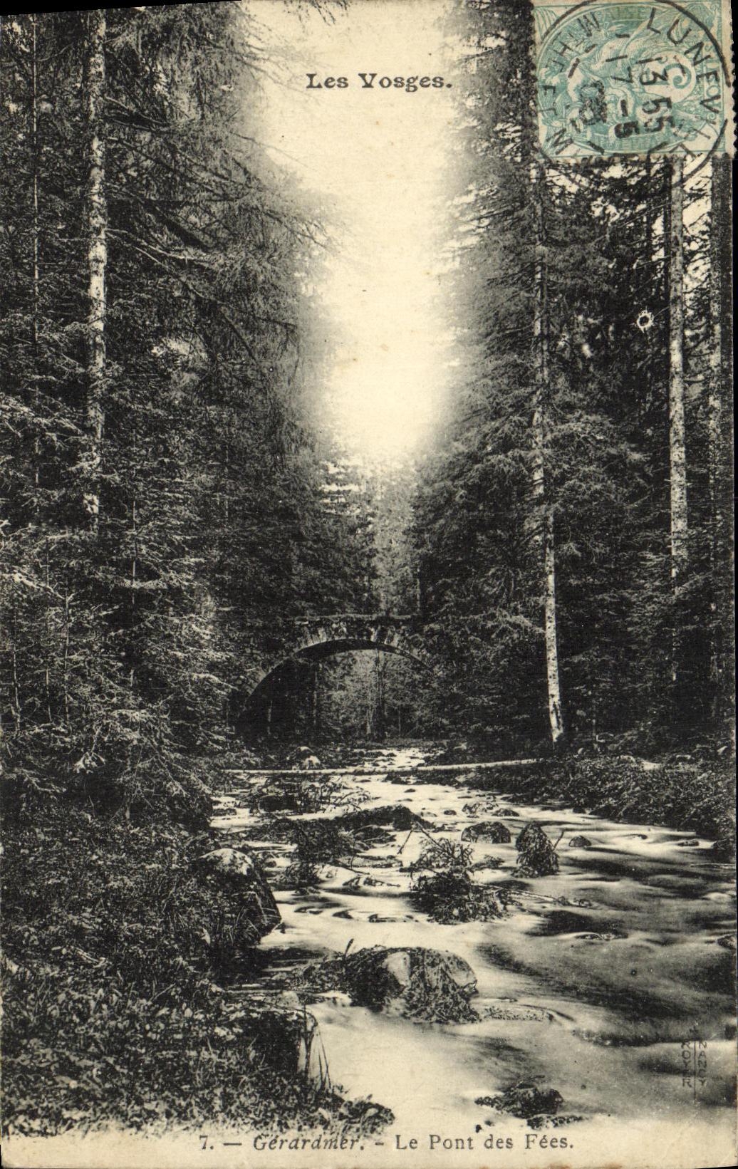 VINTAGE POSTCARD Gerardmer the Bridge of the Fairies