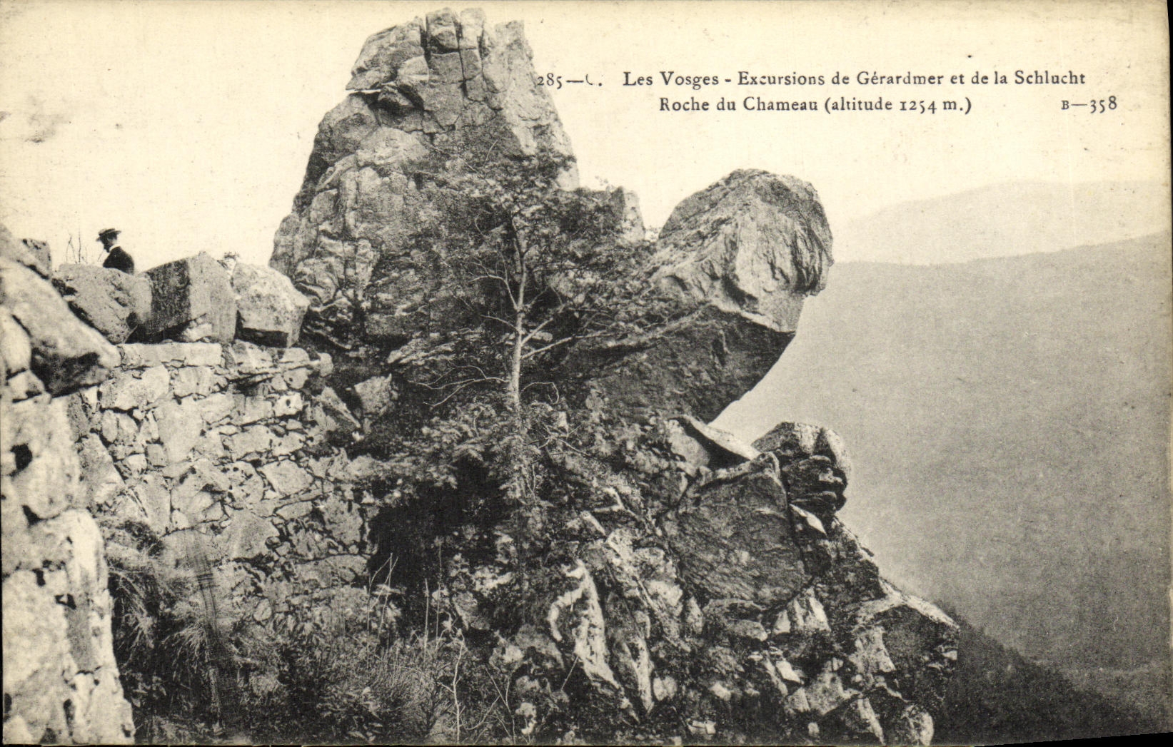 VINTAGE POSTCARD Gerardmer Excursions of Gerardmer and Schulcht Rock of the Camel