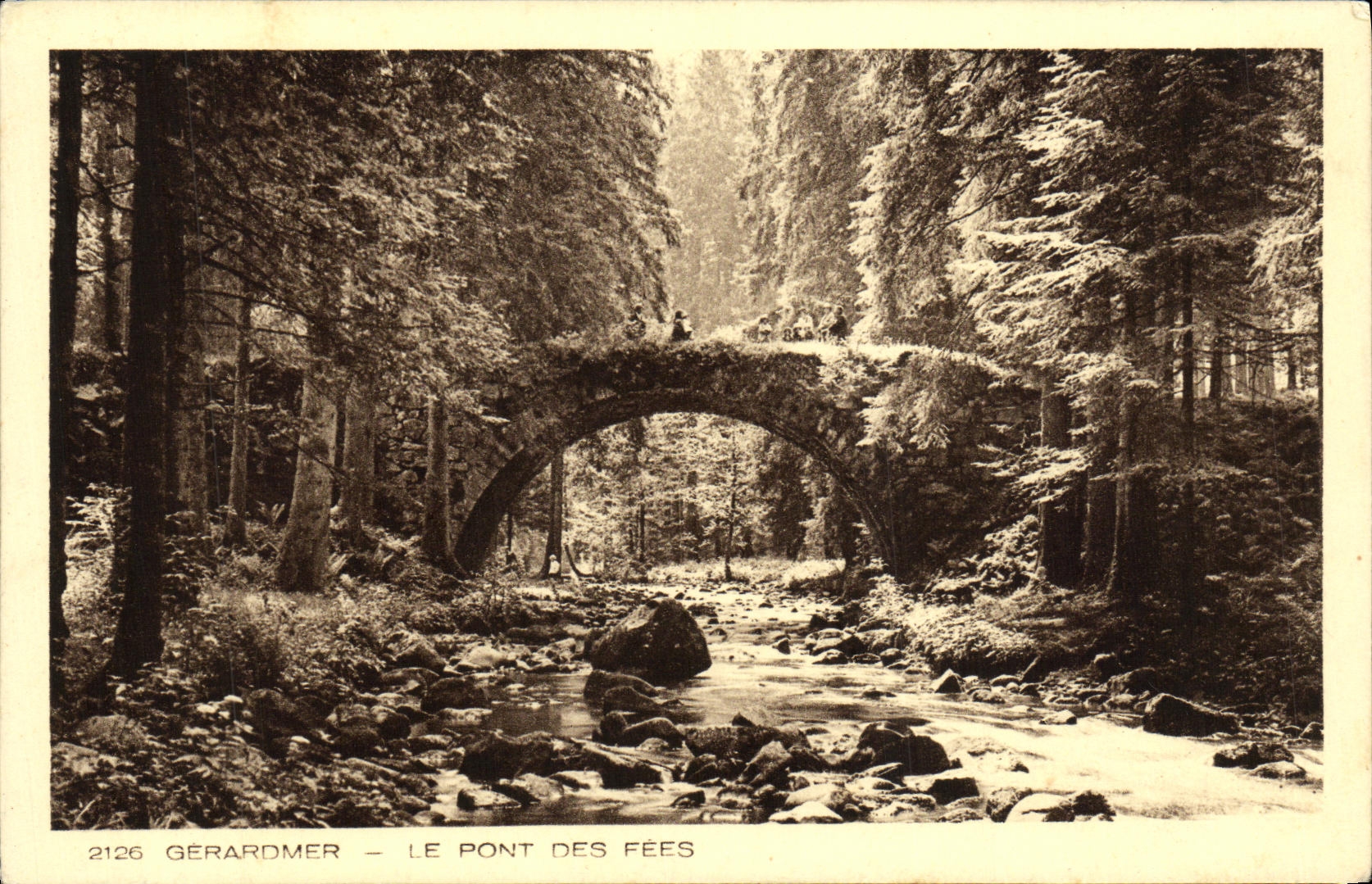 VINTAGE POSTCARD Gerardmer the Bridge Of the Fairies
