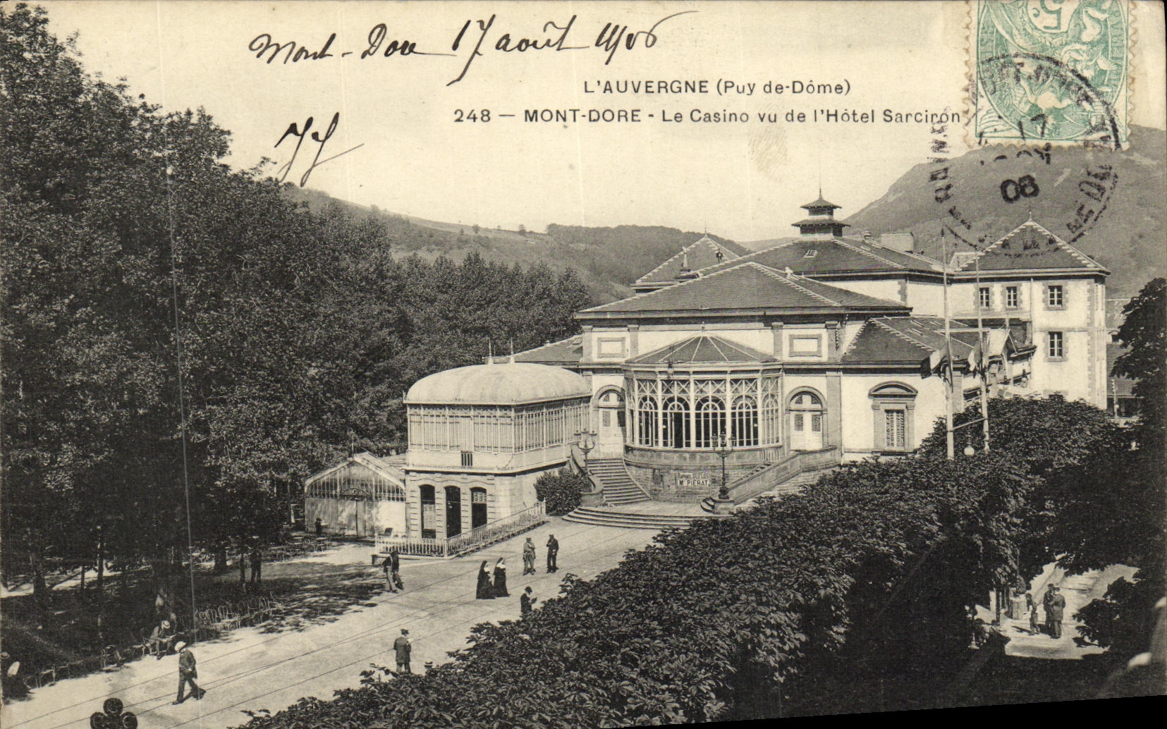 VINTAGE POSTCARD the Mount Gilds the Casino Seen Of L Sarciron Hotel