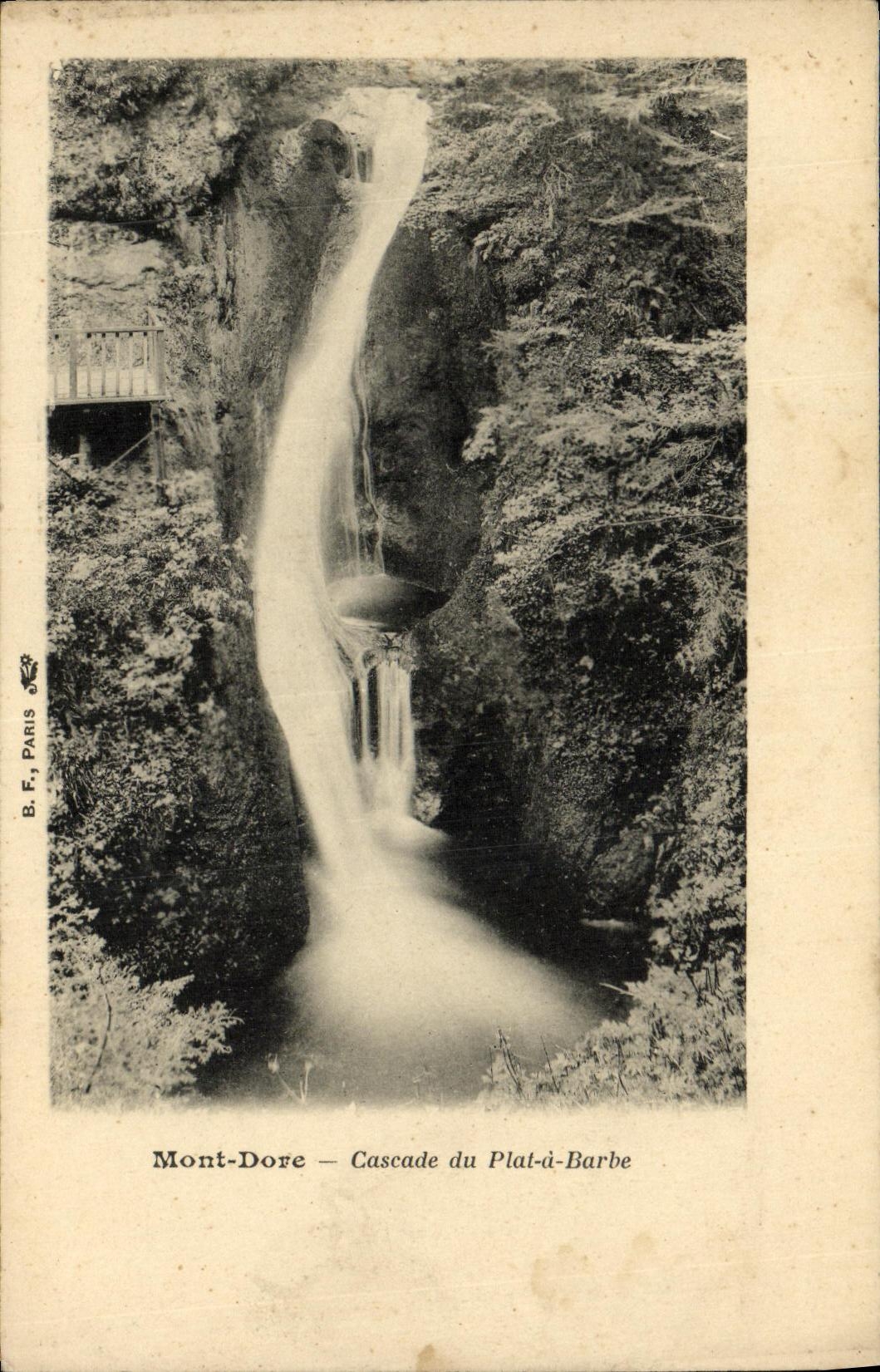 VINTAGE POSTCARD Mont Gilds Cascade Of the Dish Of Barb