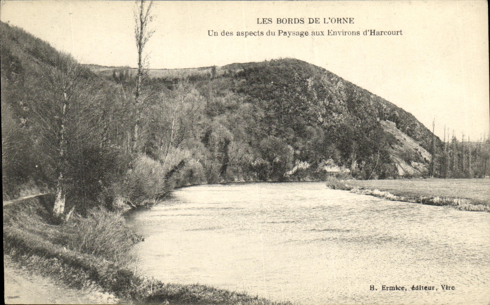 CPA Les Bords De L Orne Un Des Aspects Du Paysage Aux Environs d Harcourt 