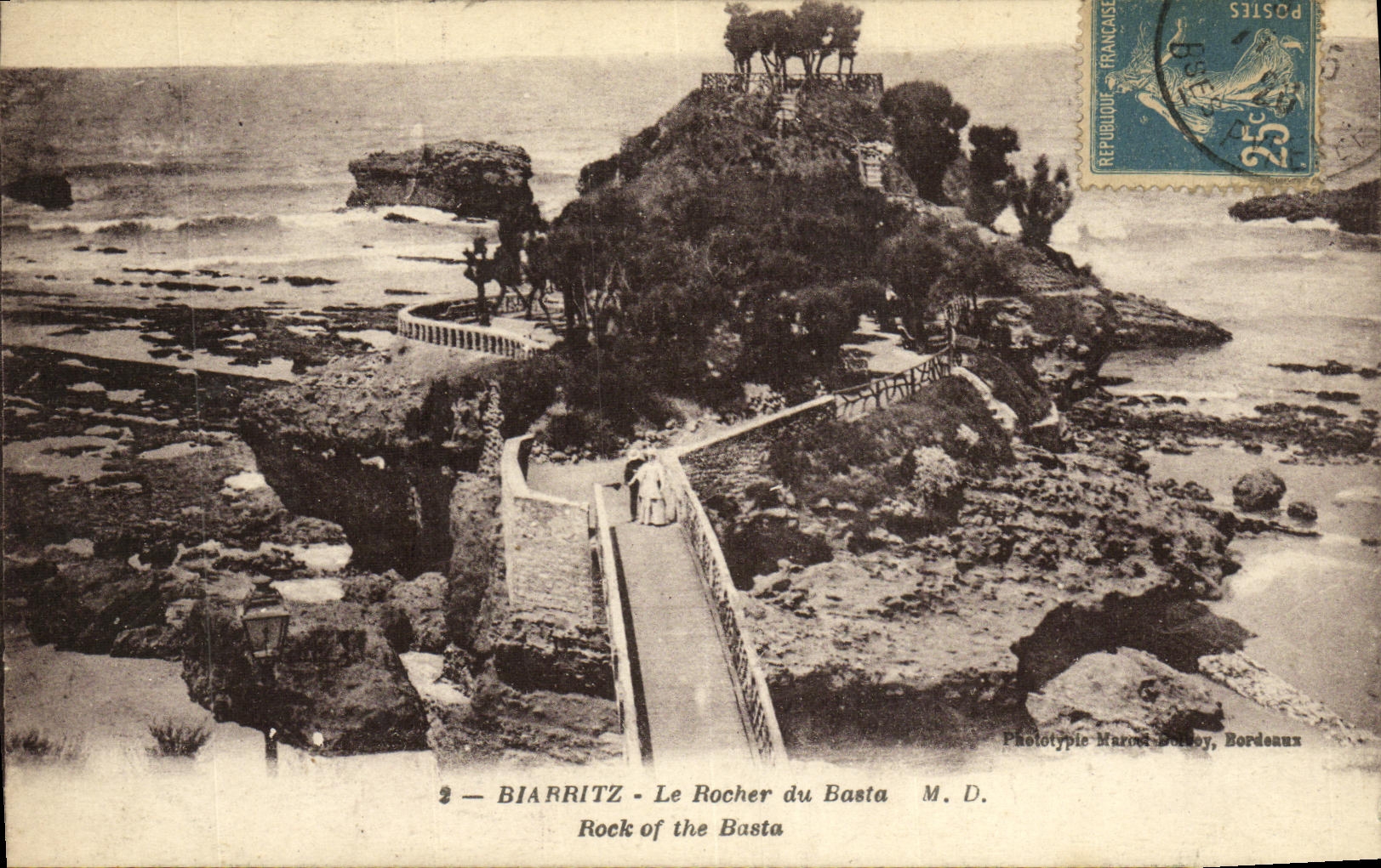 CPA Biarritz Le Rocher Du Basta 