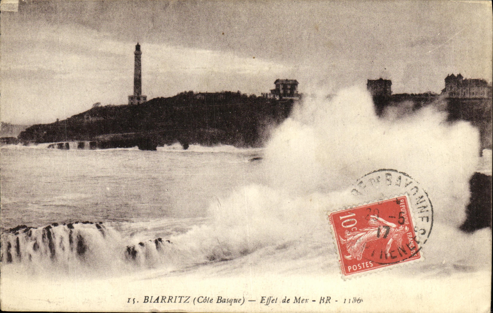CPA Biarritz Effet de Mer 