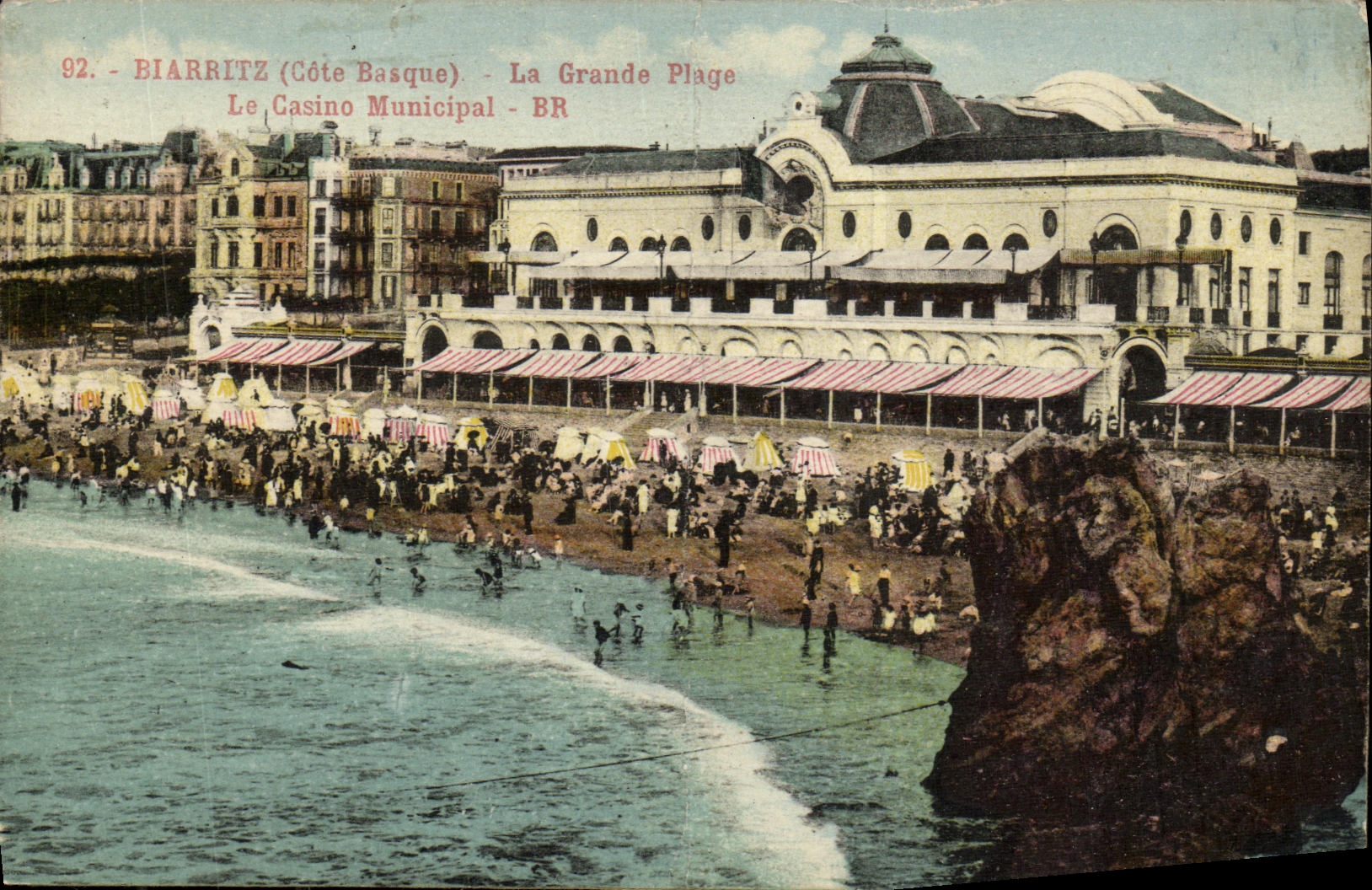 CPA Biarritz La Grande Plage Le Casino Municipal