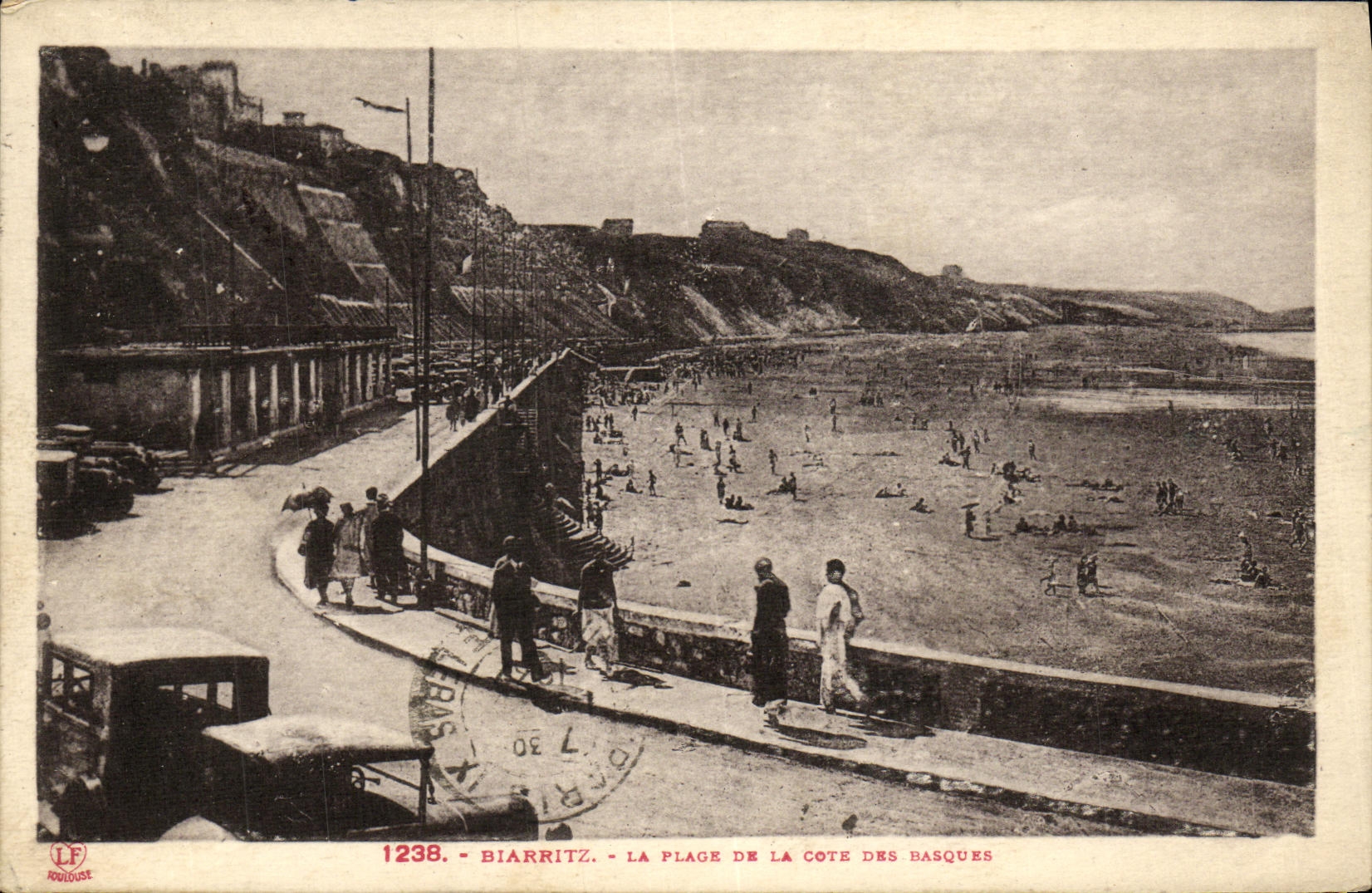CPA Biarritz La Plage De la Cote Des Basques 