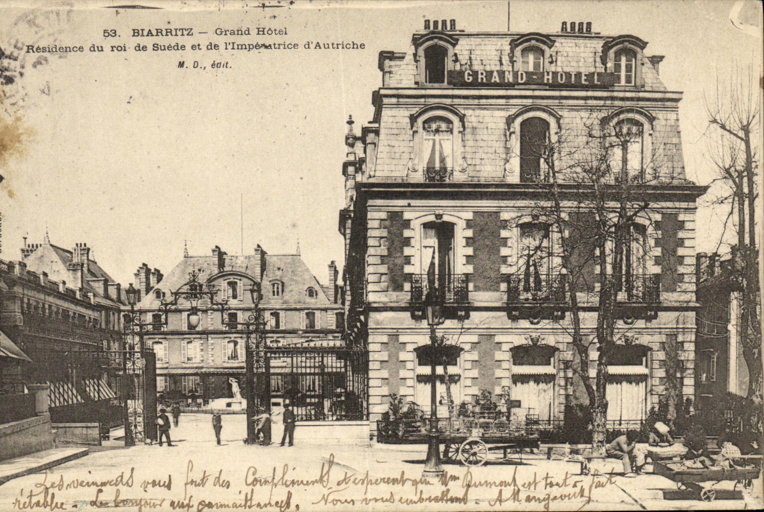 CPA Biarritz Grand Hotel Residence du roi de Suede et de l imperatrice d Autriche