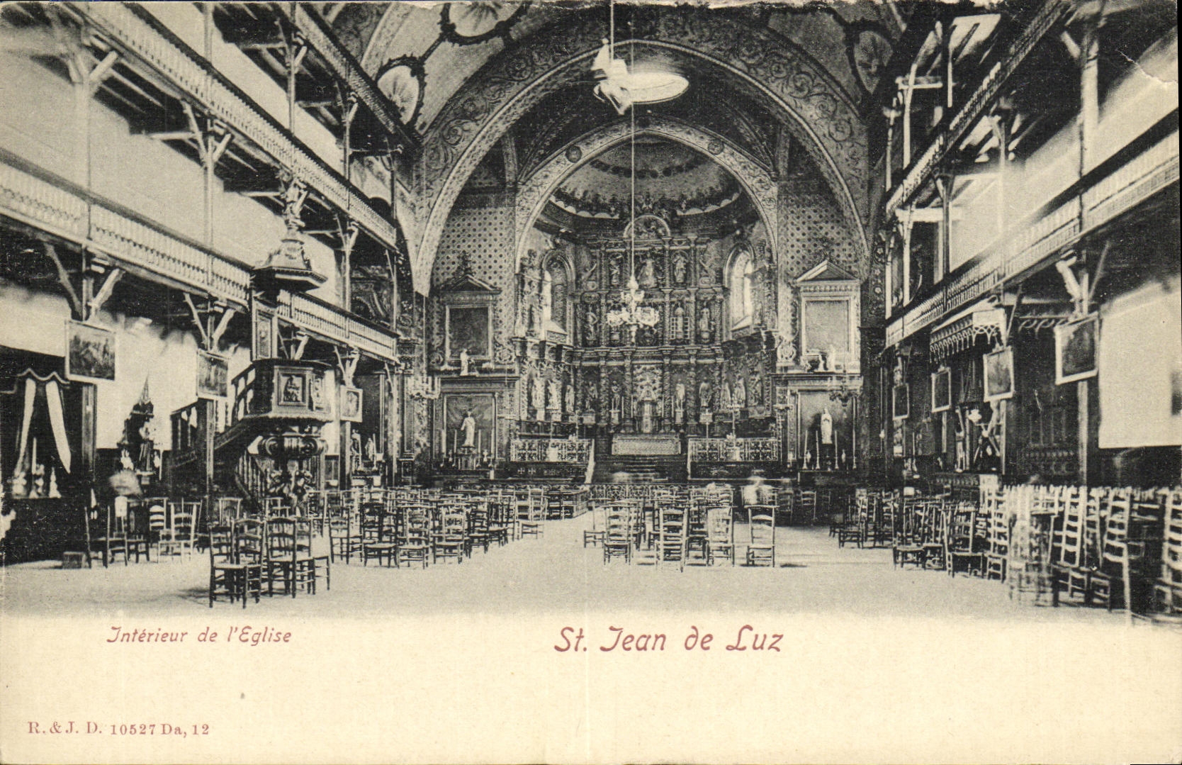 CPA St Jean De Luz Interieur de l eglise 