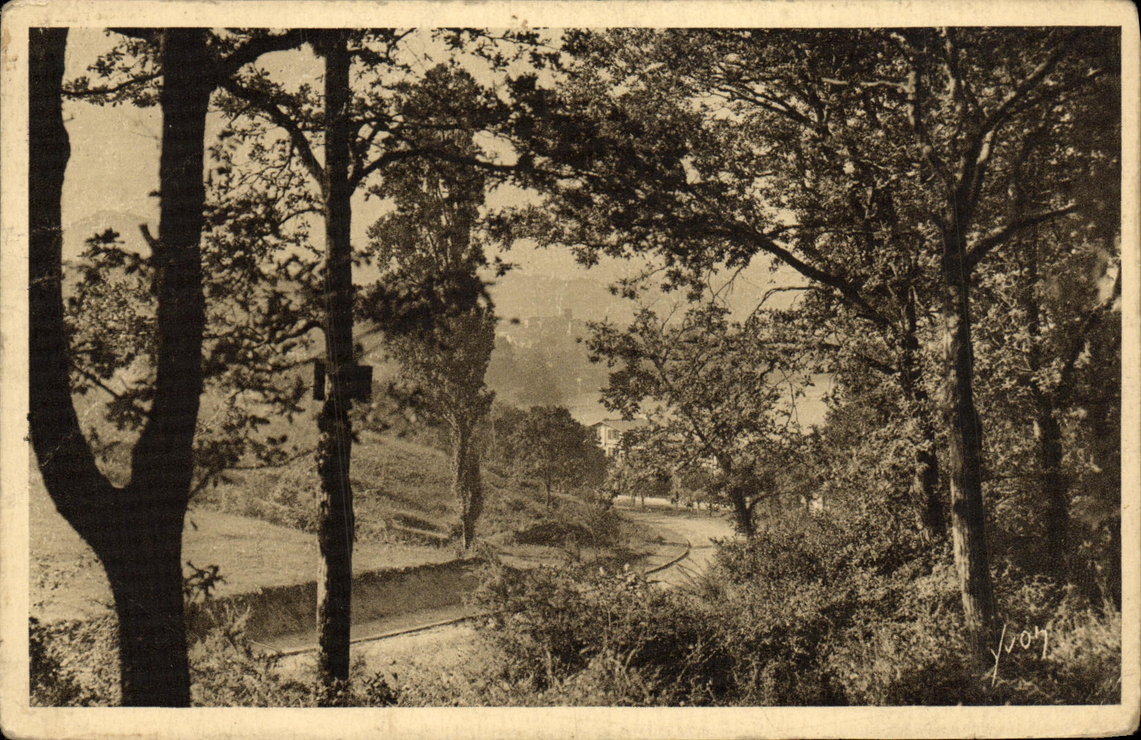 VINTAGE POSTCARD Hendaye the wood of Saskoenea