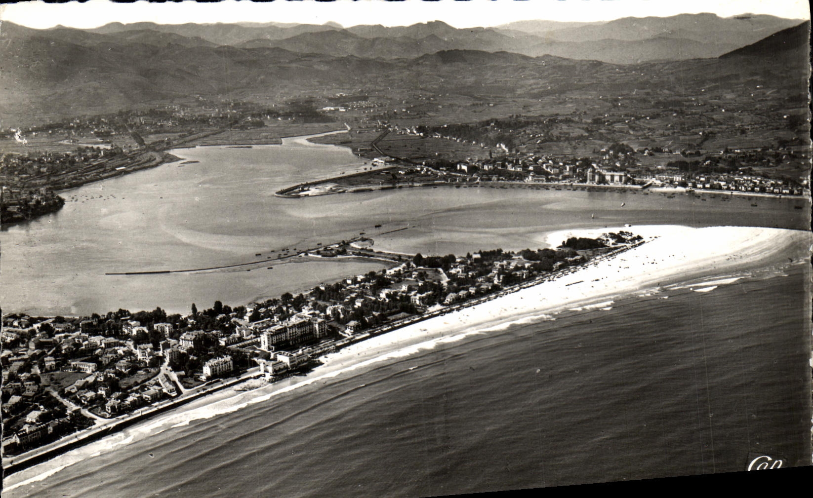 CPSM Hendaye Free Spanish Border Seen from in the plane