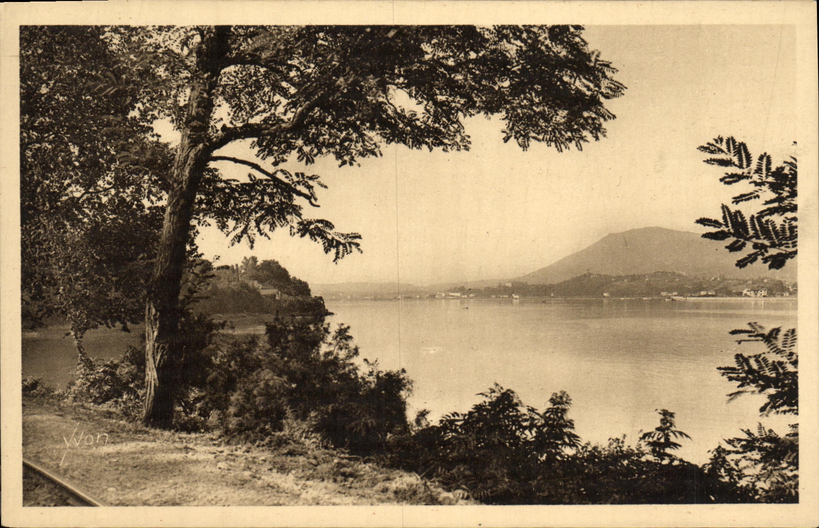 VINTAGE POSTCARD Hendaye Bidassoa Seen Of Boulevard Of the Beach