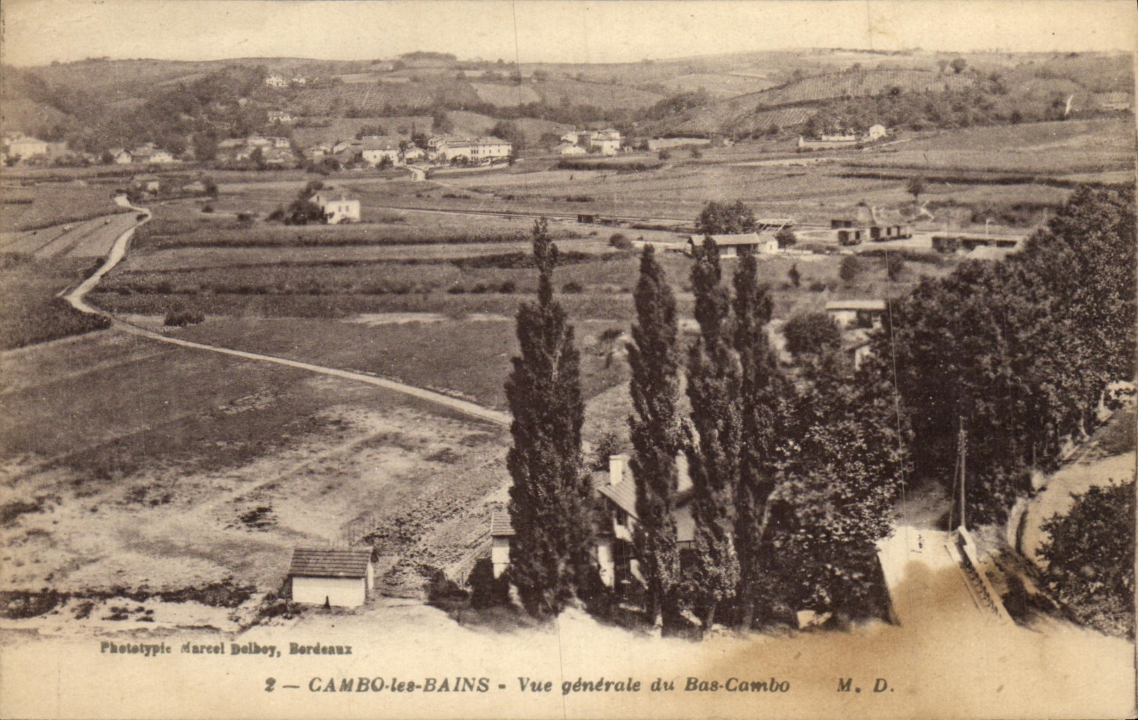 VINTAGE POSTCARD Cambo Les Bains View of Low Cambo