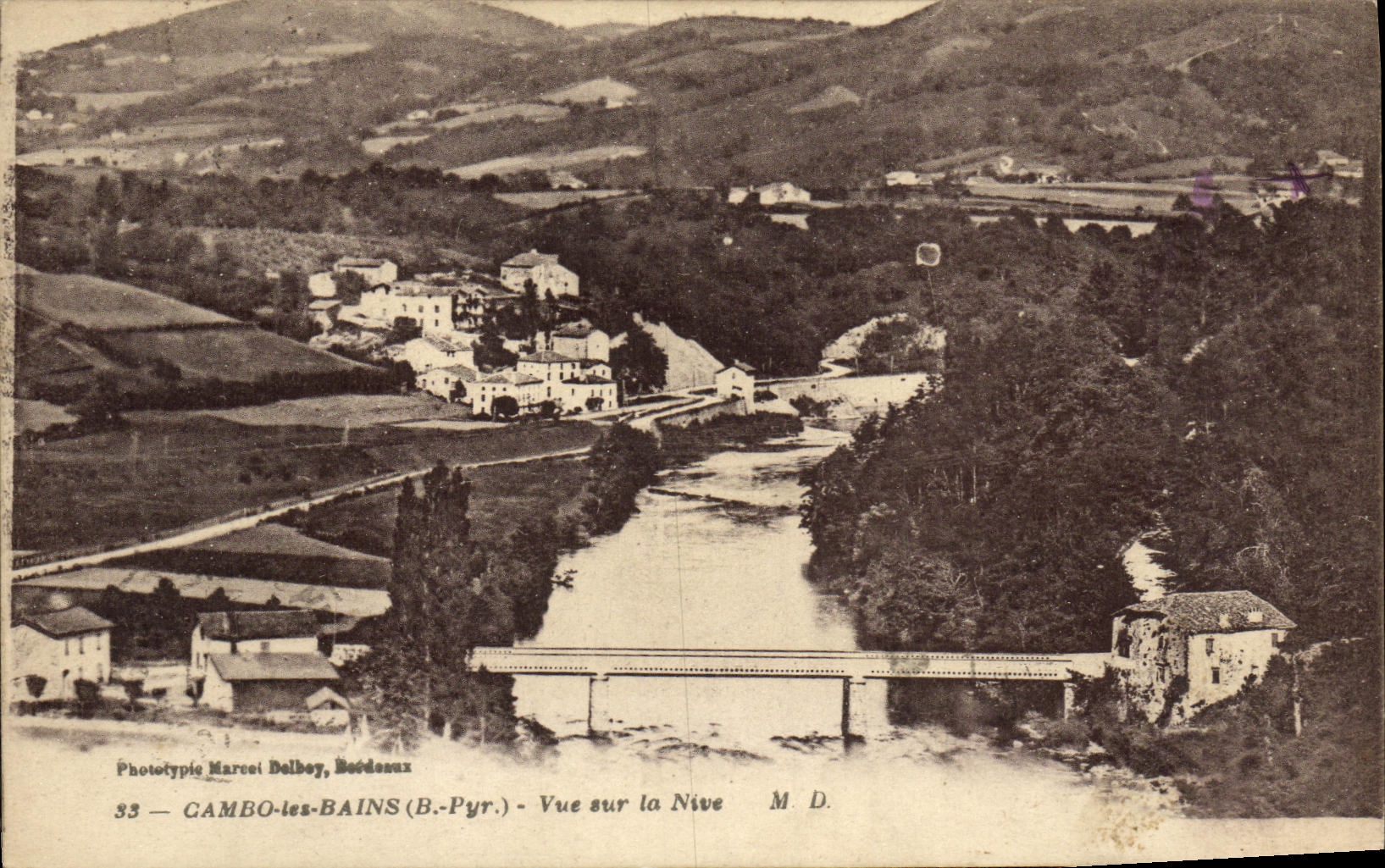 VINTAGE POSTCARD Cambo Les Bains Seen On Nive