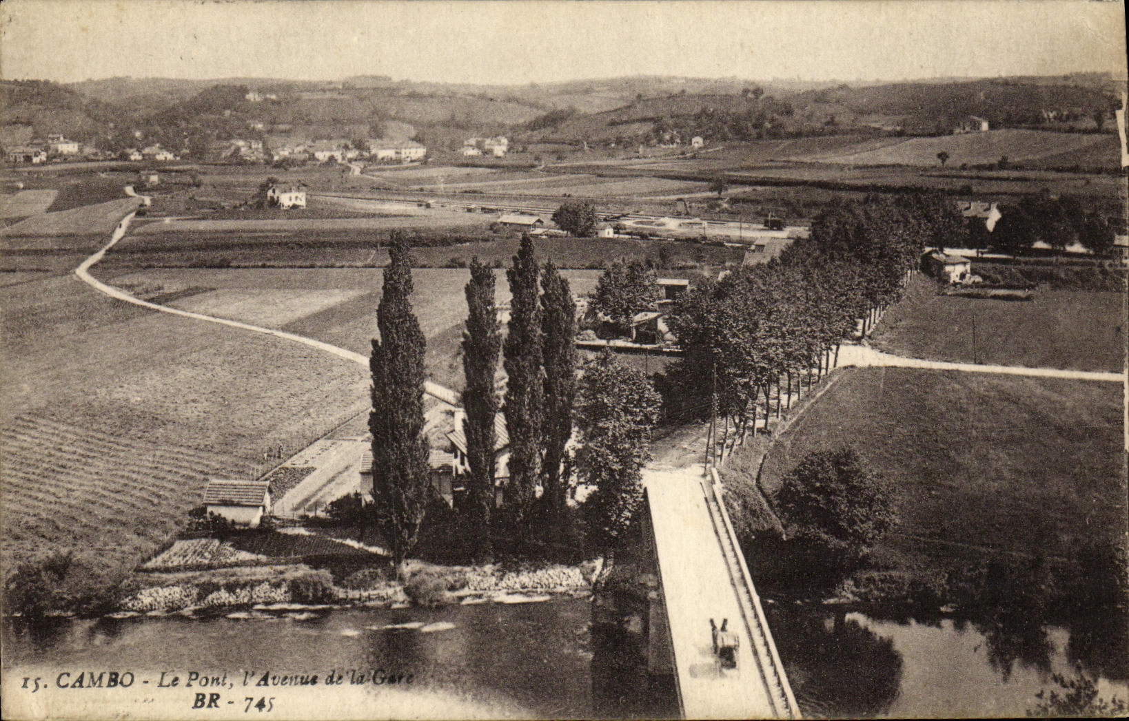 VINTAGE POSTCARD Cambo the Bridge Avenue of the station
