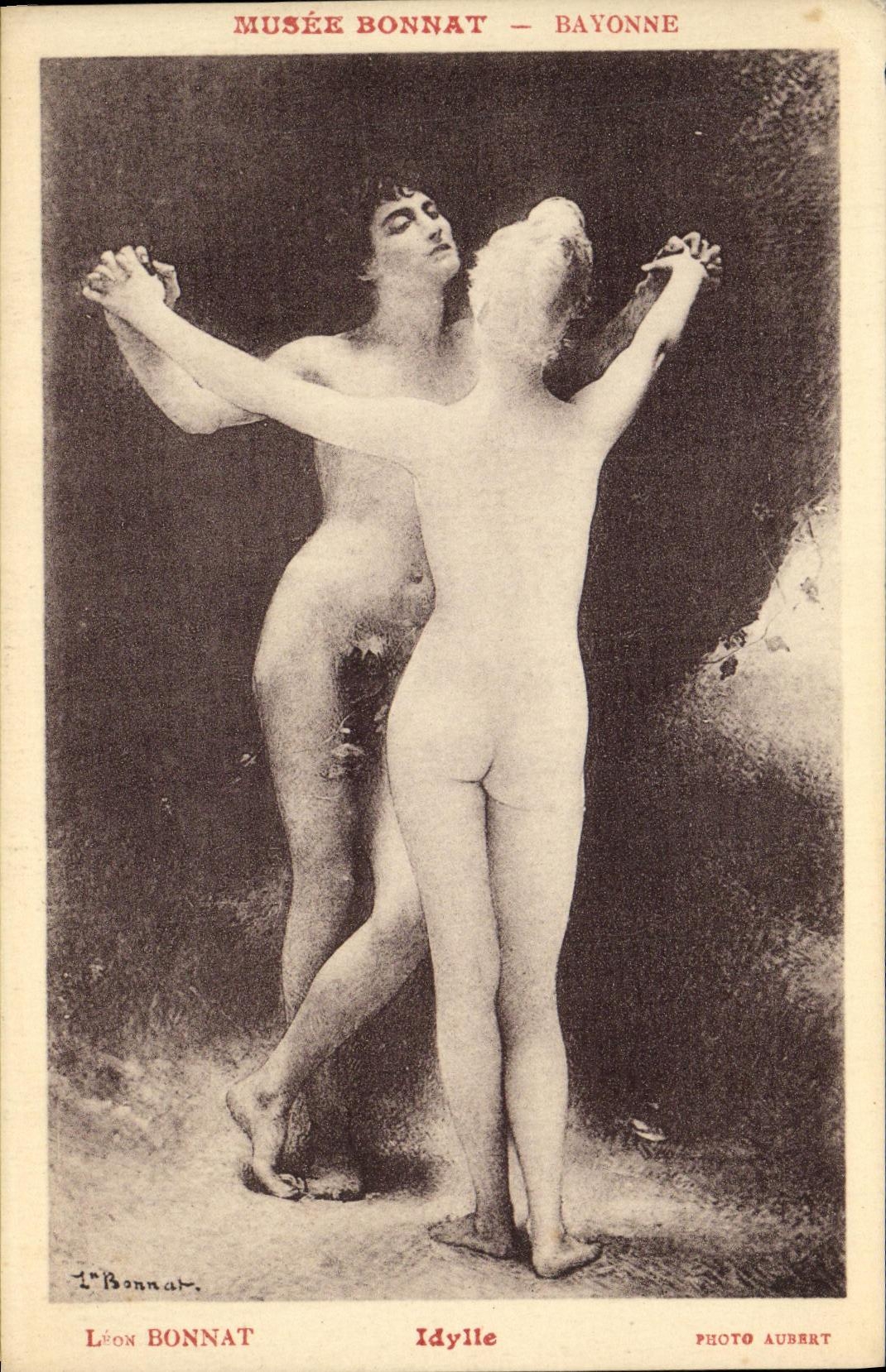 VINTAGE POSTCARD Bayonne Museum Bonnat Idyle