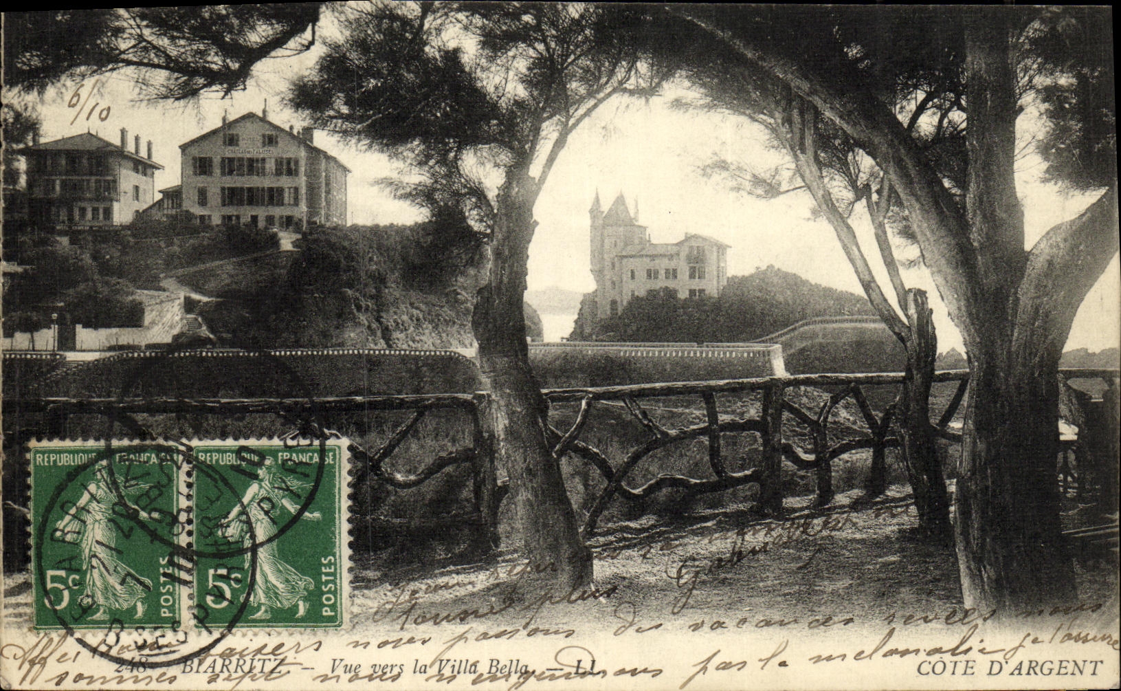 CPA Biarritz Vue Pers La Villa Bella