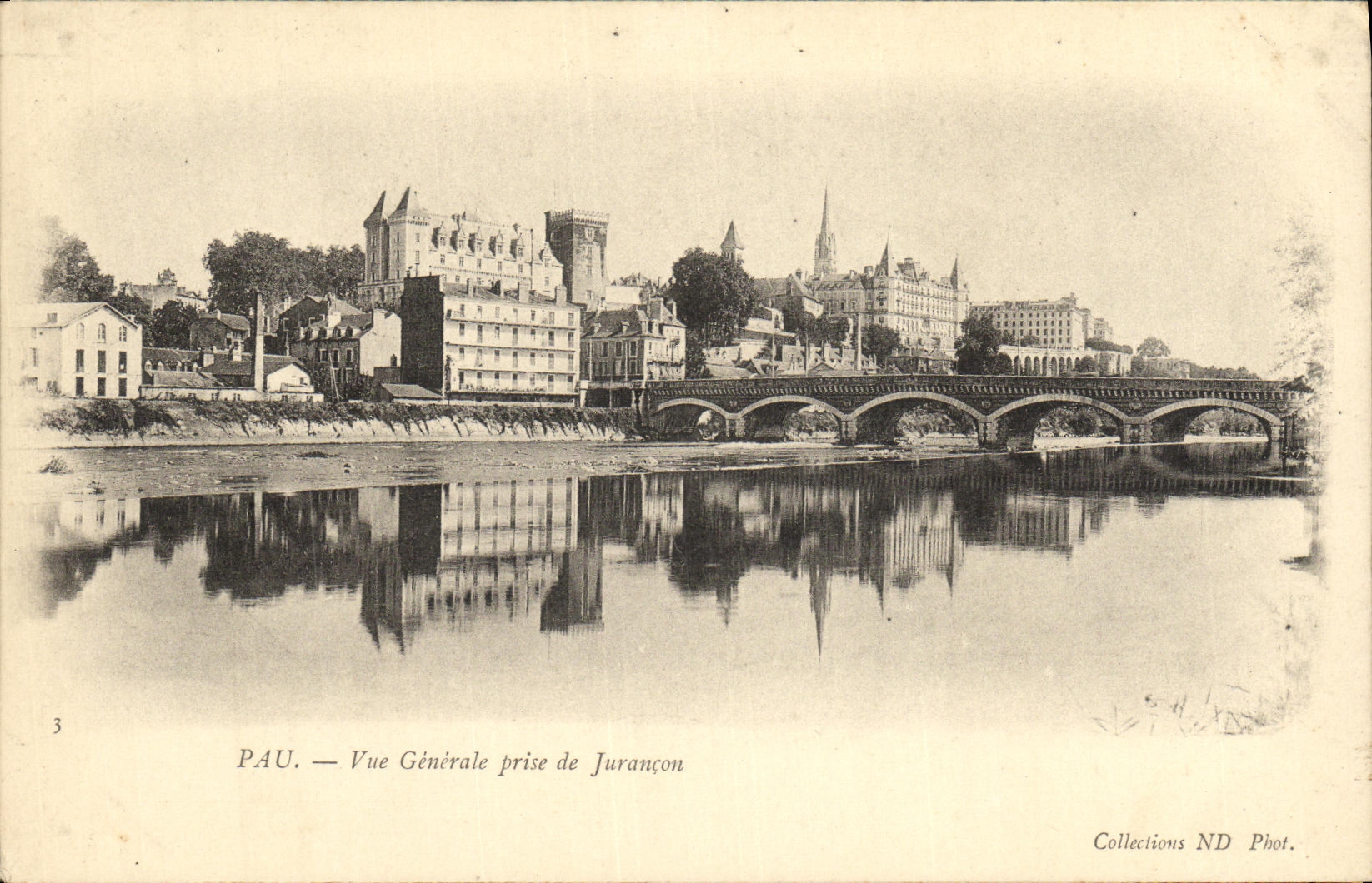 VINTAGE POSTCARD Pau View Taken De Jurancon