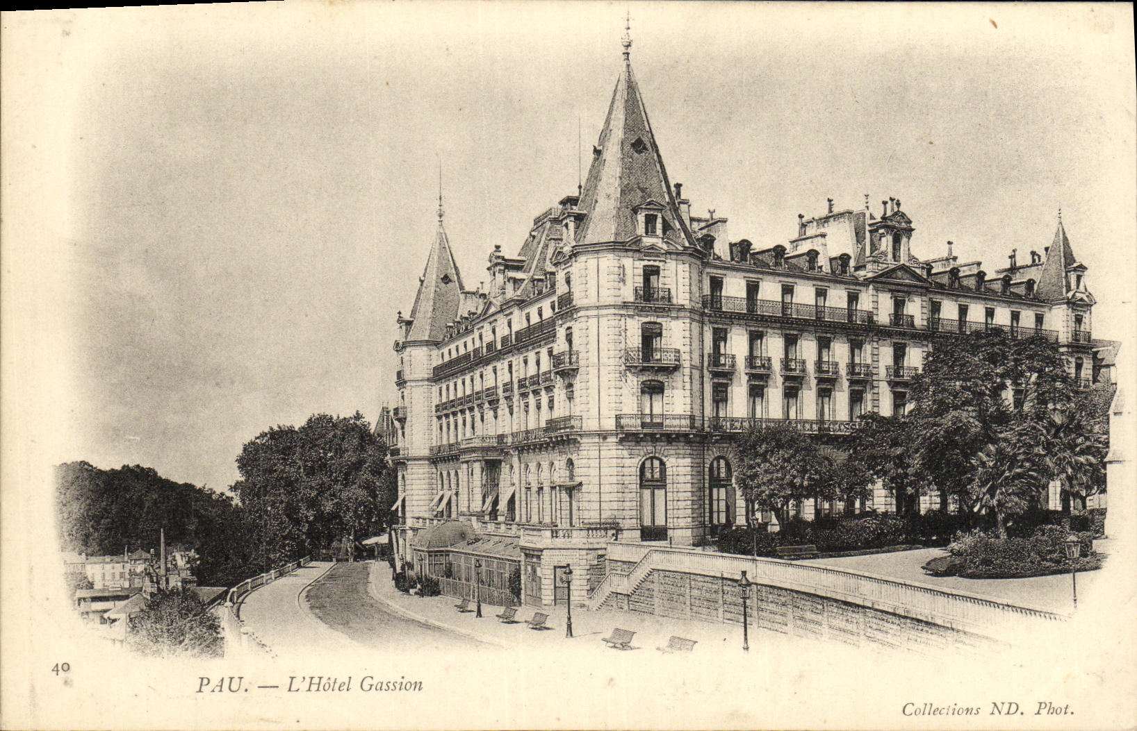 VINTAGE POSTCARD Pau L Gassion Hotel