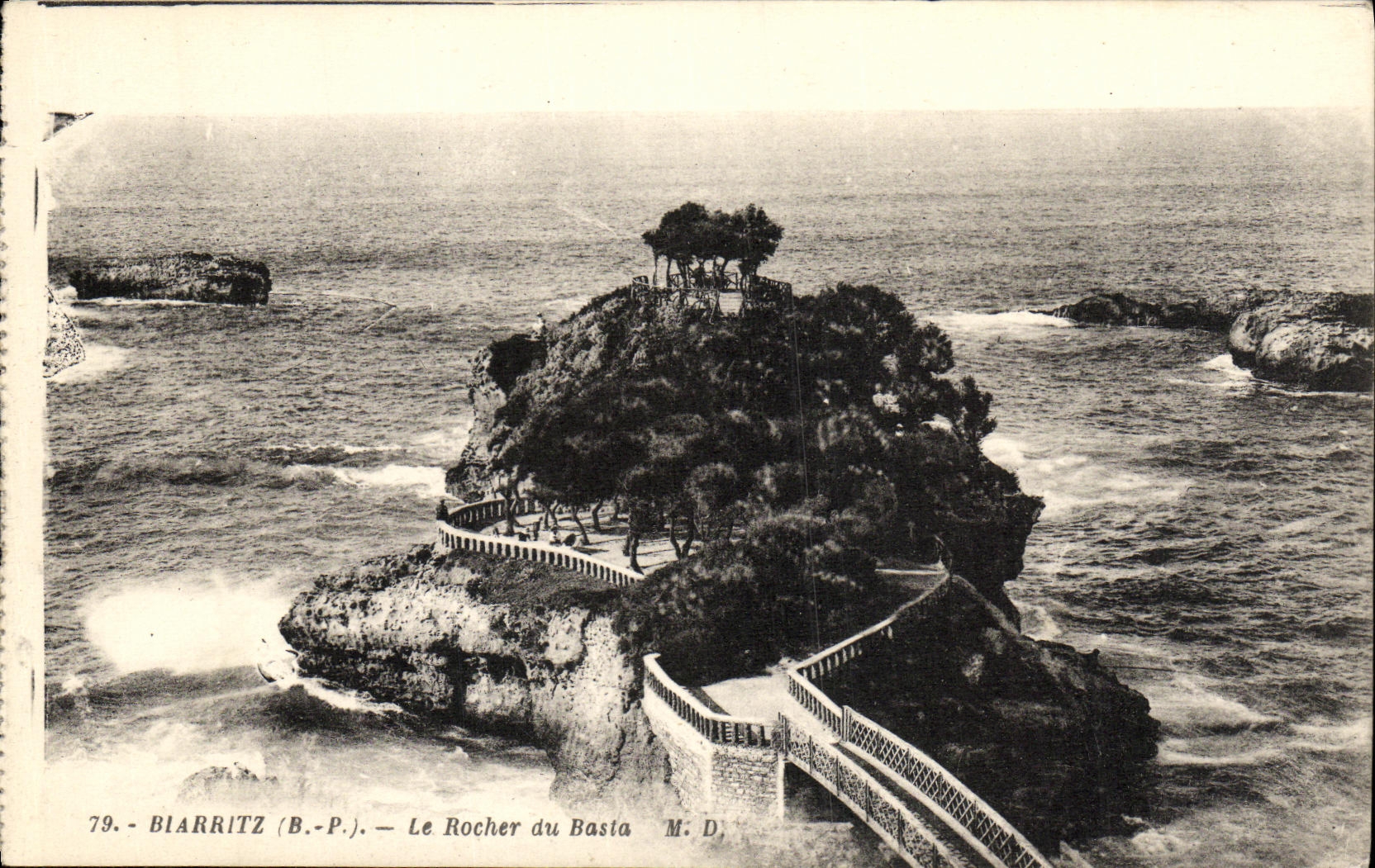 CPA Biarritz La Rocher du Basta