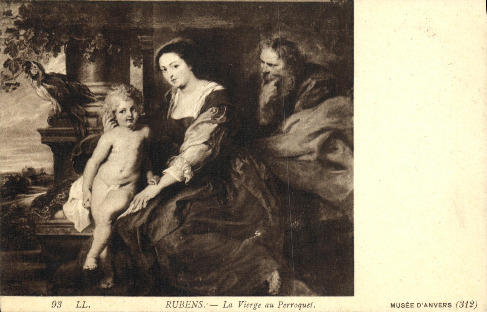 CPA Rubens La Vierge Au Perroquet Musee d Anvers