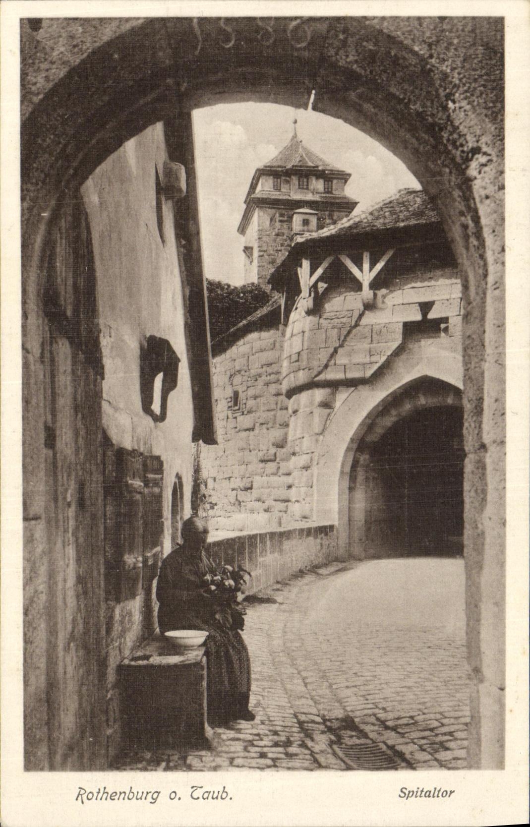 CPA Rothenburg Laub Spitaltor