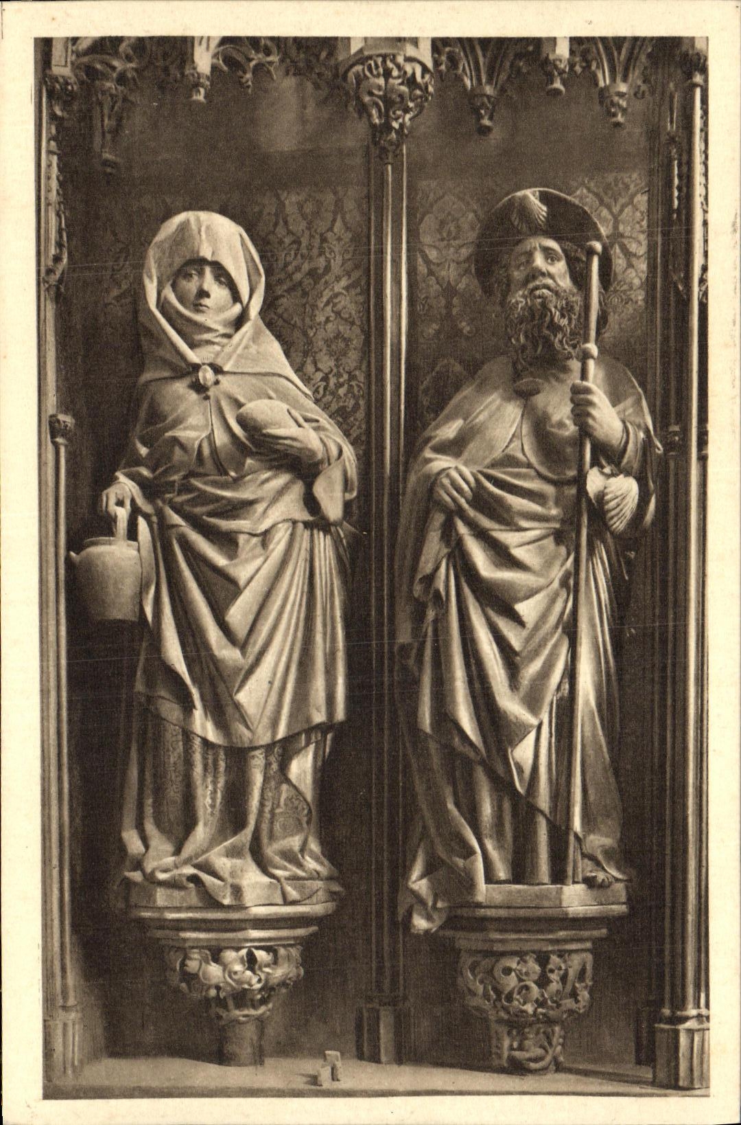 CPA Rothenburg Figuren aus dem Hauptaltar