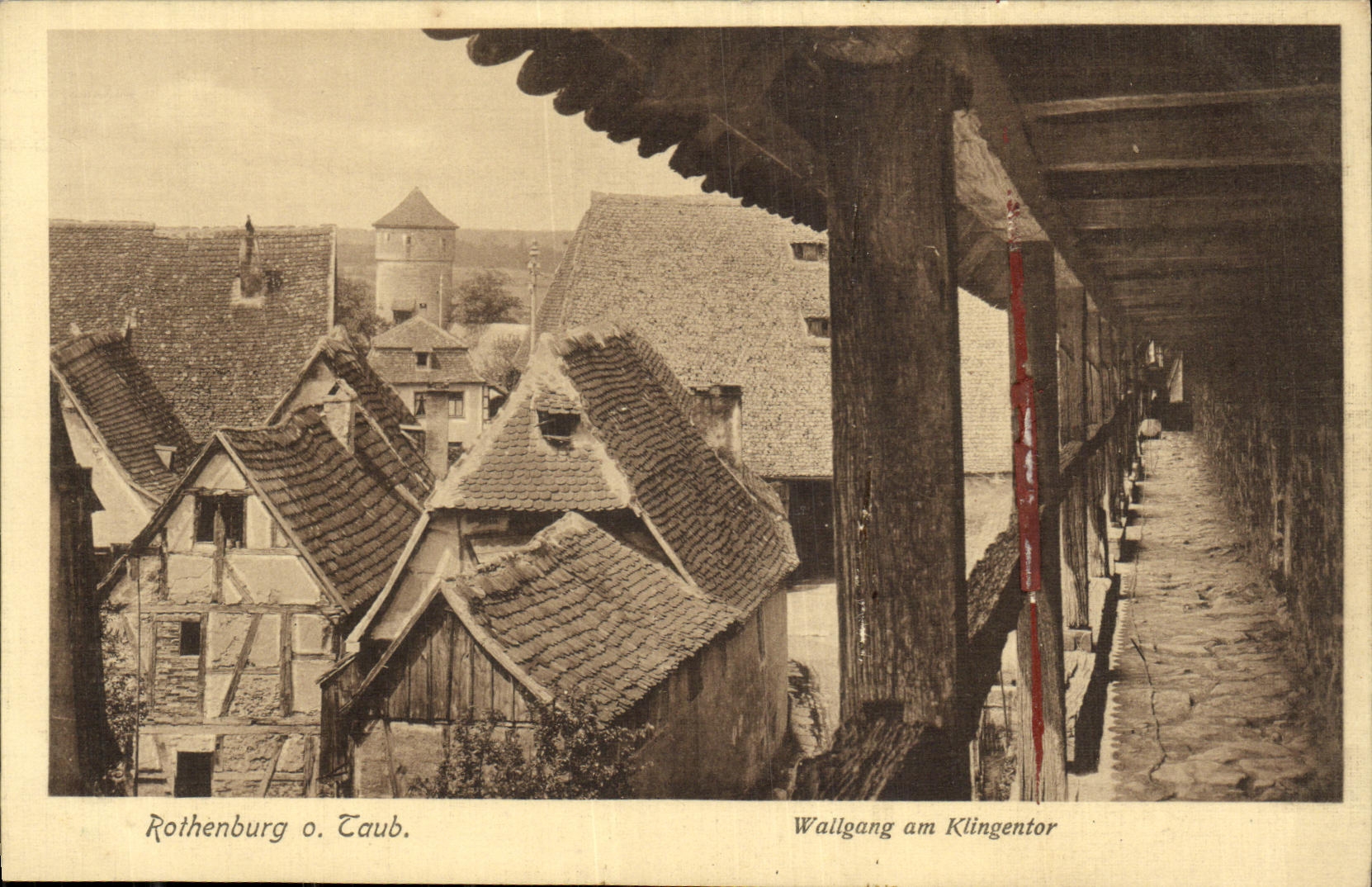 CPA Rothenburg Laub Wallgang am Klingentor