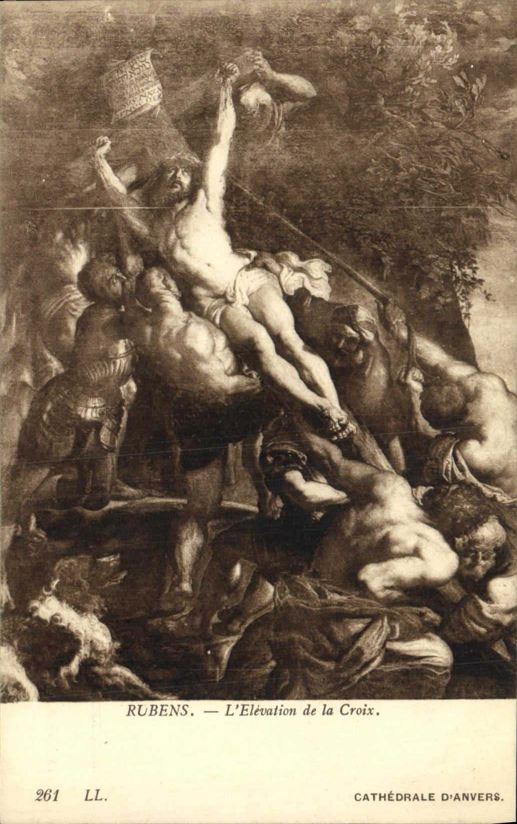 CPA Rubens L Elevation de la Croix Cathedrale d Anvers