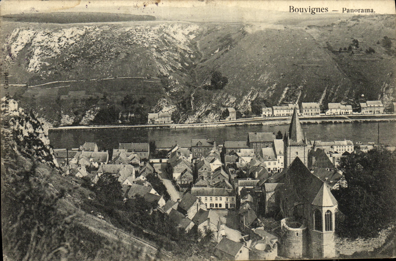 Panorama de Bouvignes de la POSTAL de la VENDIMIA