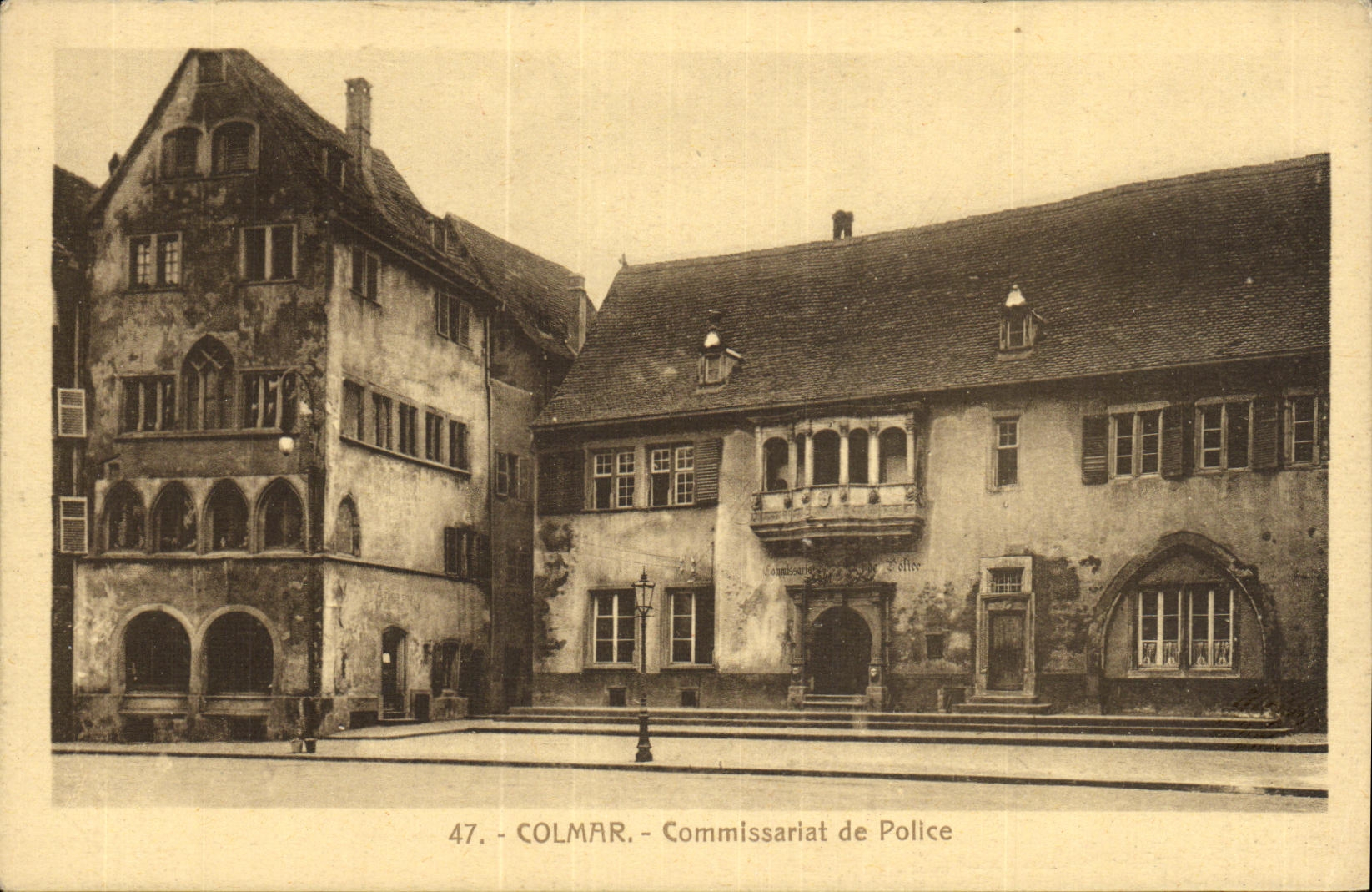 VINTAGE POSTCARD Colmar Police station of Pollce