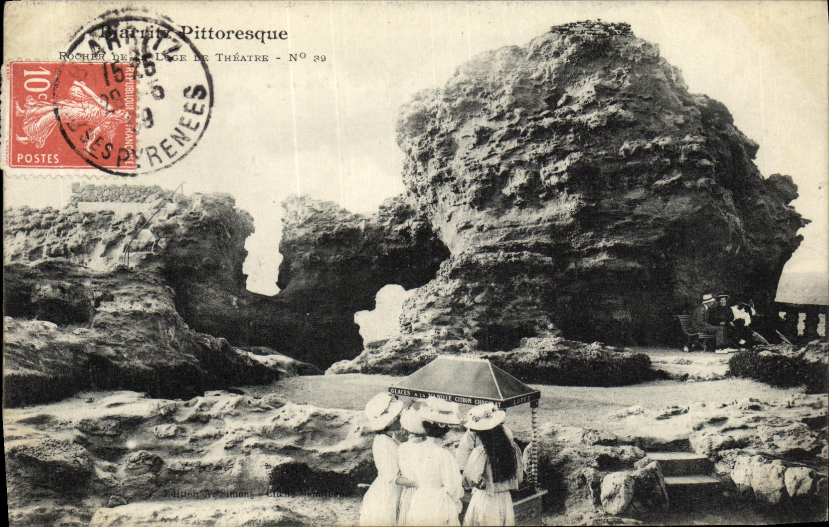 CPA Biarritz Rocher de la loge du theatre