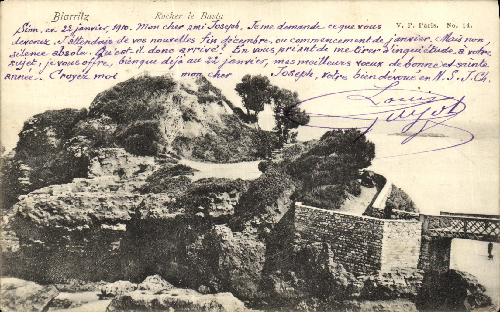 CPA Biarritz Rocher le Basta