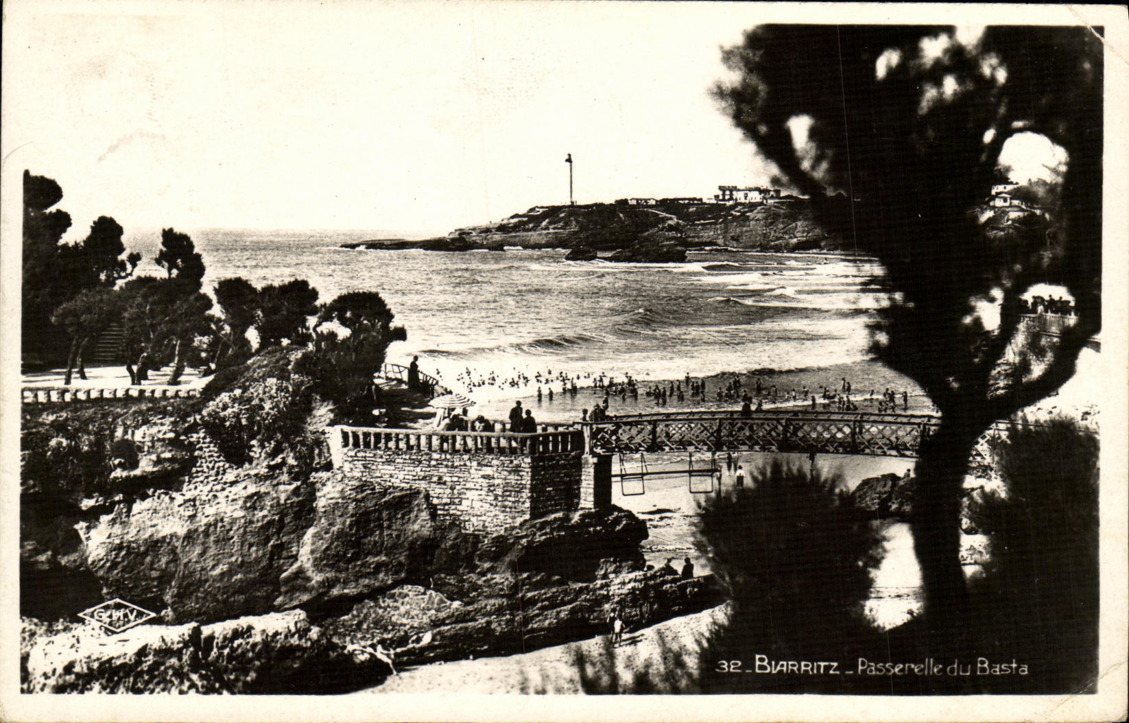 CPA Biarritz Passerelle du Basta
