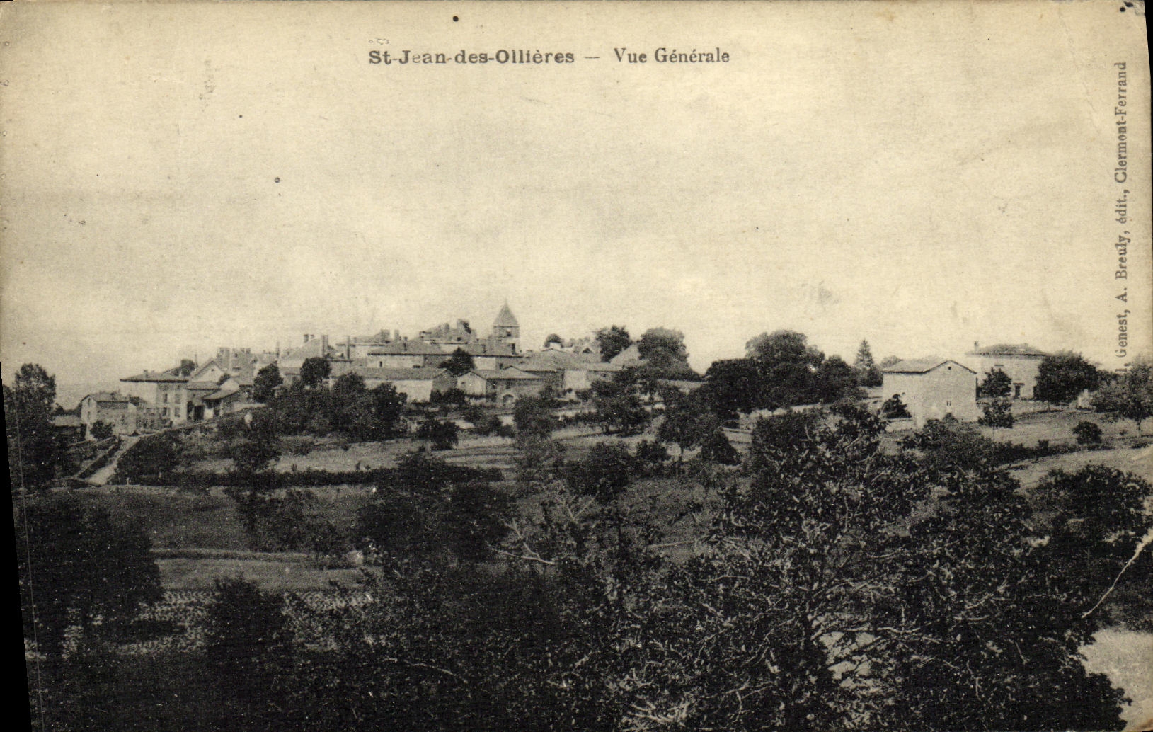 VINTAGE POSTCARD L Auvergne Jean Saint of the ollieres View