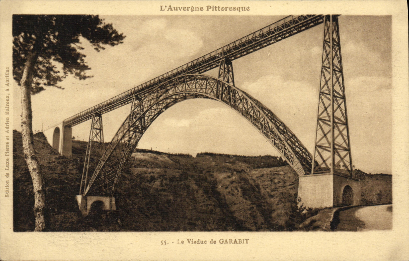 VINTAGE POSTCARD L Auvergne Picturesque Viaduct of Garabit