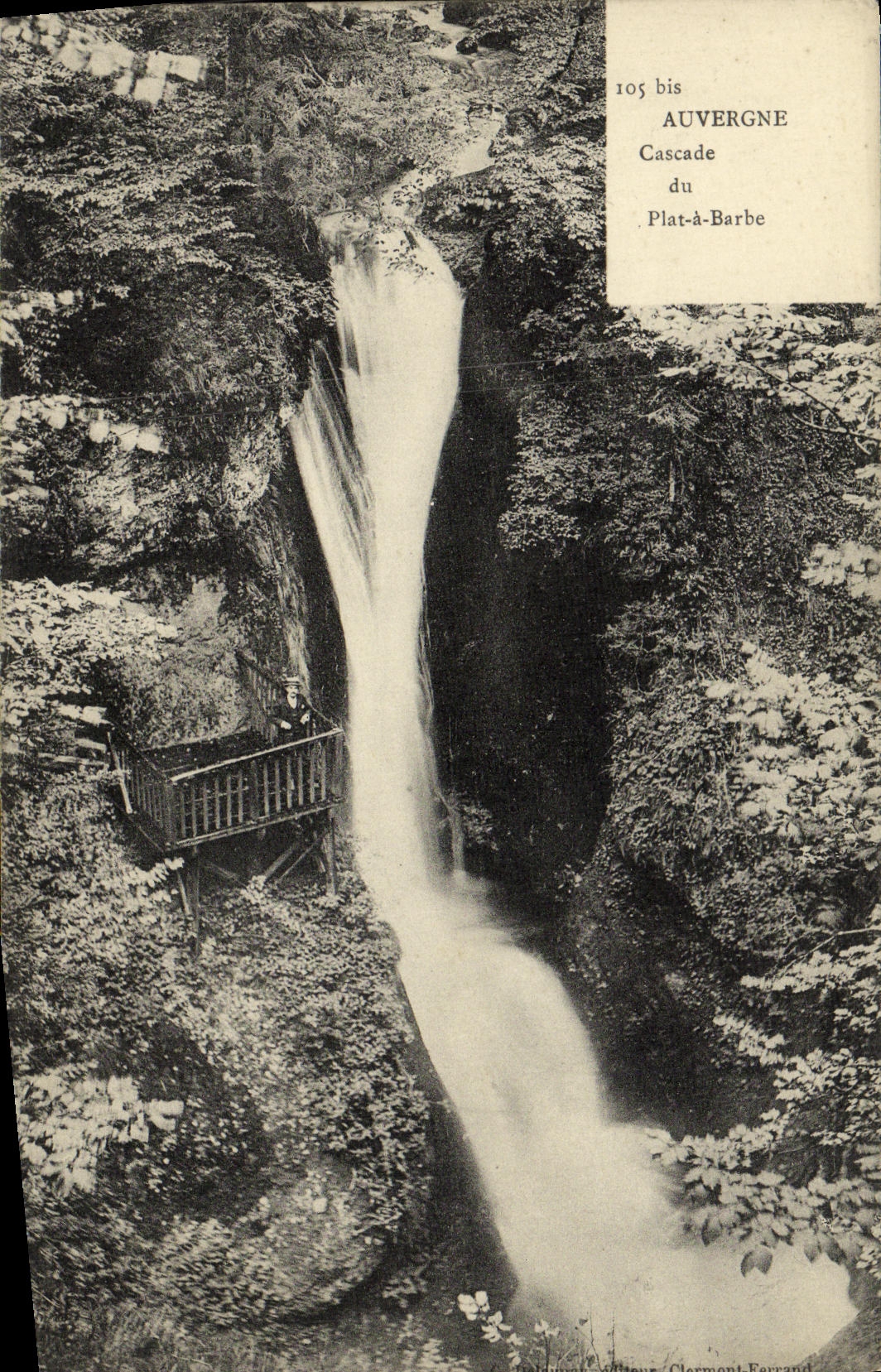 VINTAGE POSTCARD Auvergne Cascade of the Shaving mug
