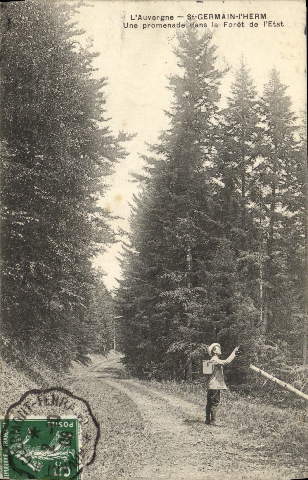 VINTAGE POSTCARD Auvergne German St L Herm a Walk in the Drill of L State