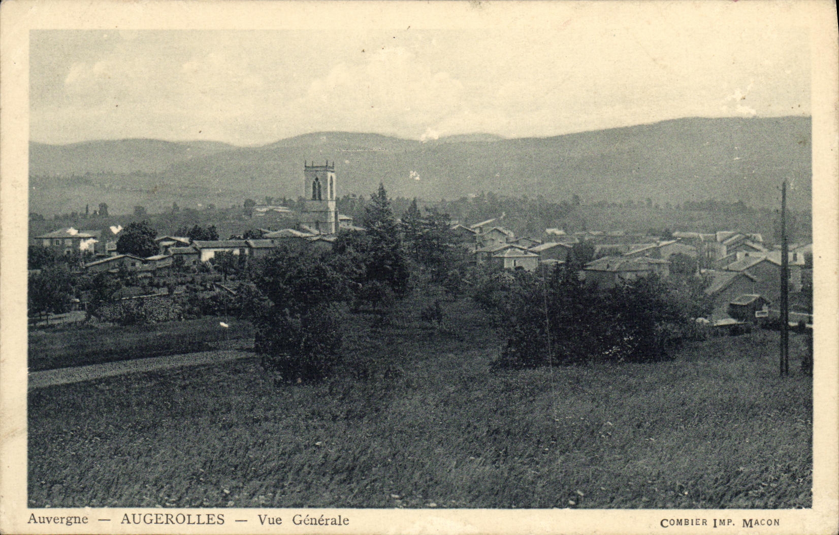 VINTAGE POSTCARD Auvergne Augerolles View