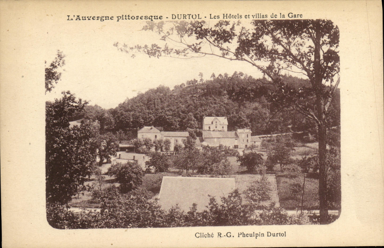 VINTAGE POSTCARD Durtol Hotels and Villas of the Station