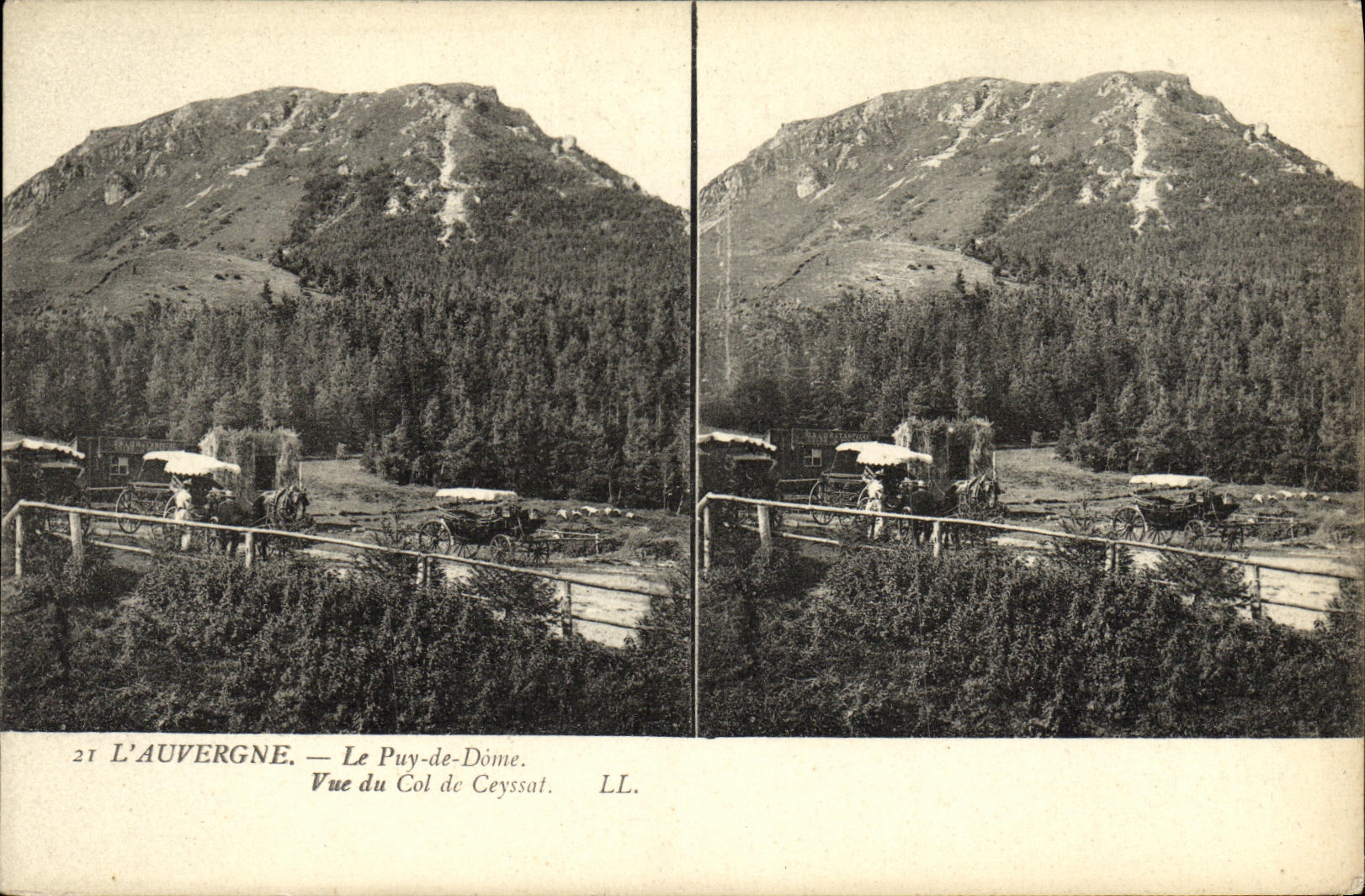 VINTAGE POSTCARD Auvergne Puy de Dome Seen of the Collar of Ceyssat