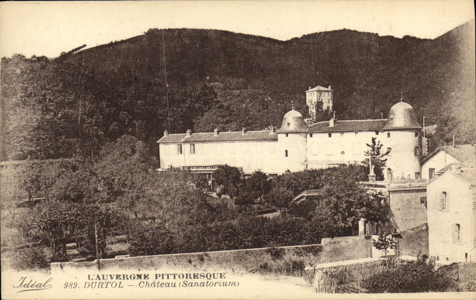 VINTAGE POSTCARD L Auvergne Picturesque Durtol Castle Sanatorium