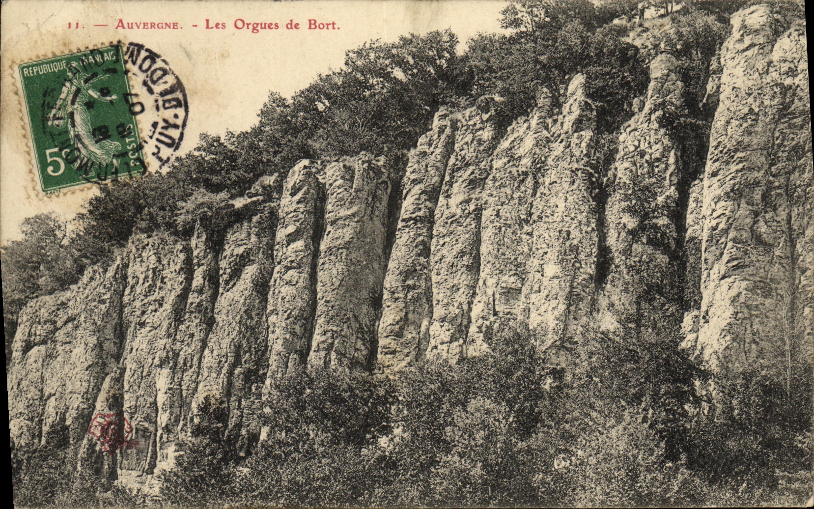 organo de Auvergne de la POSTAL de la VENDIMIA de Bort
