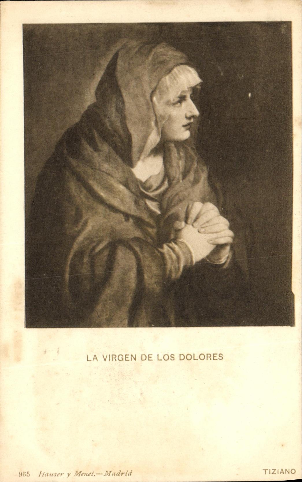 CPA La Virgen De Los Dolores Tiziano